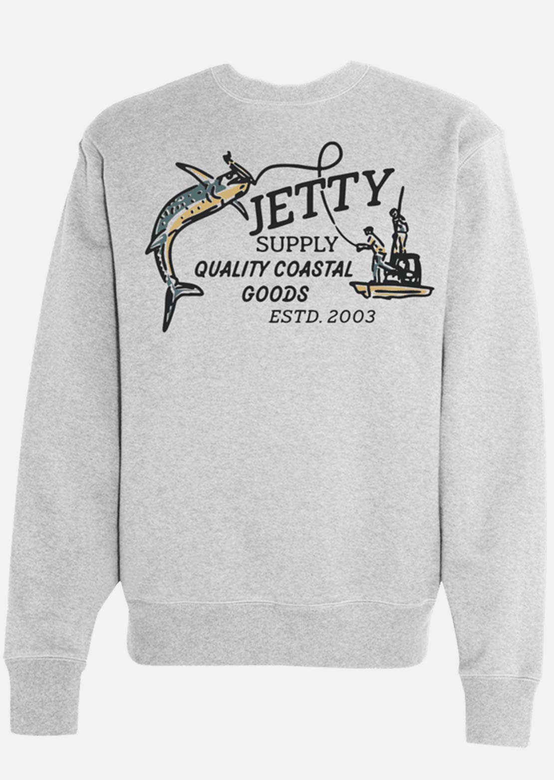 Jetty Men's Flats Fleece Crewneck Sweater Athletic Heather
