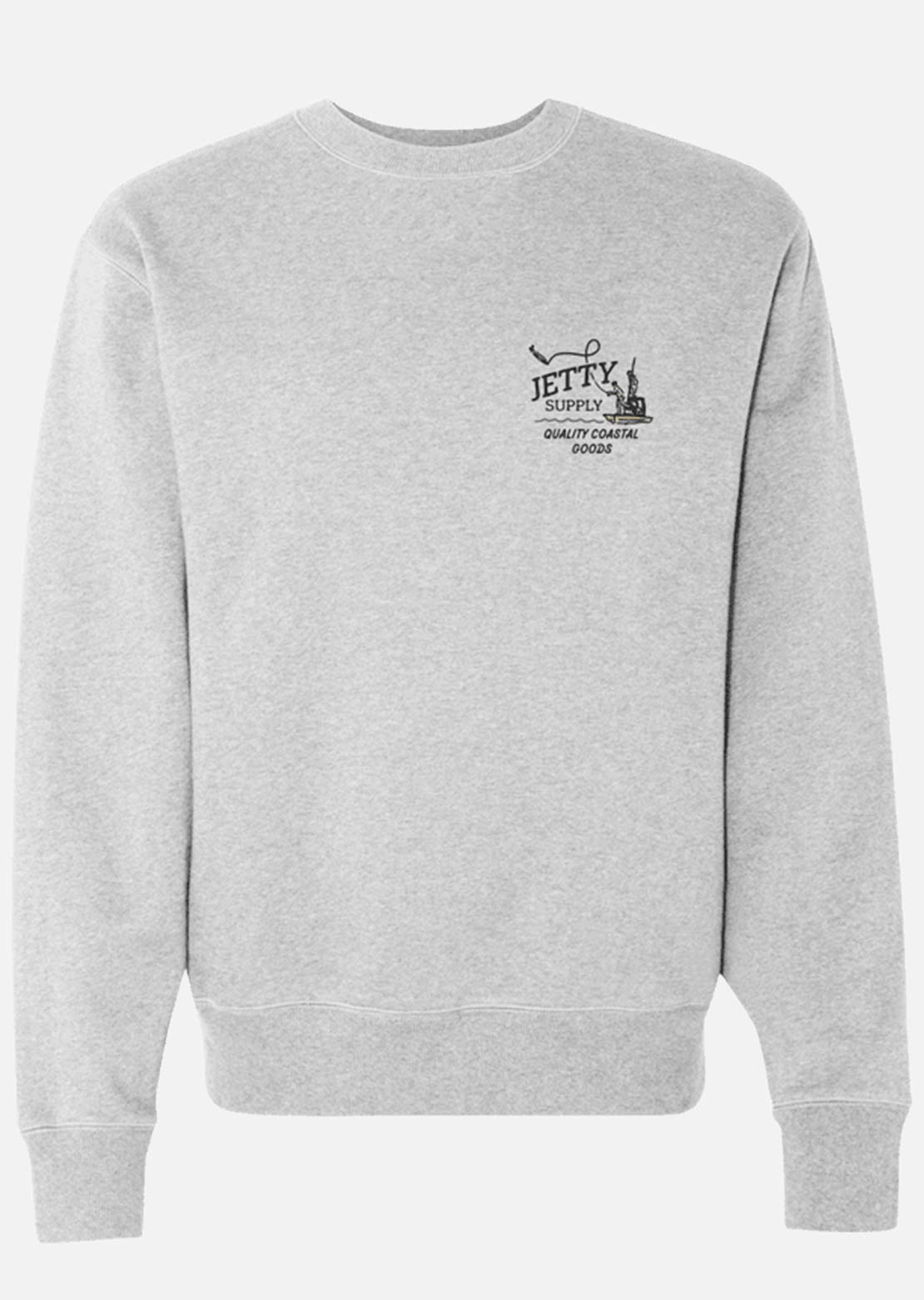 Jetty Men's Flats Fleece Crewneck Sweater Athletic Heather