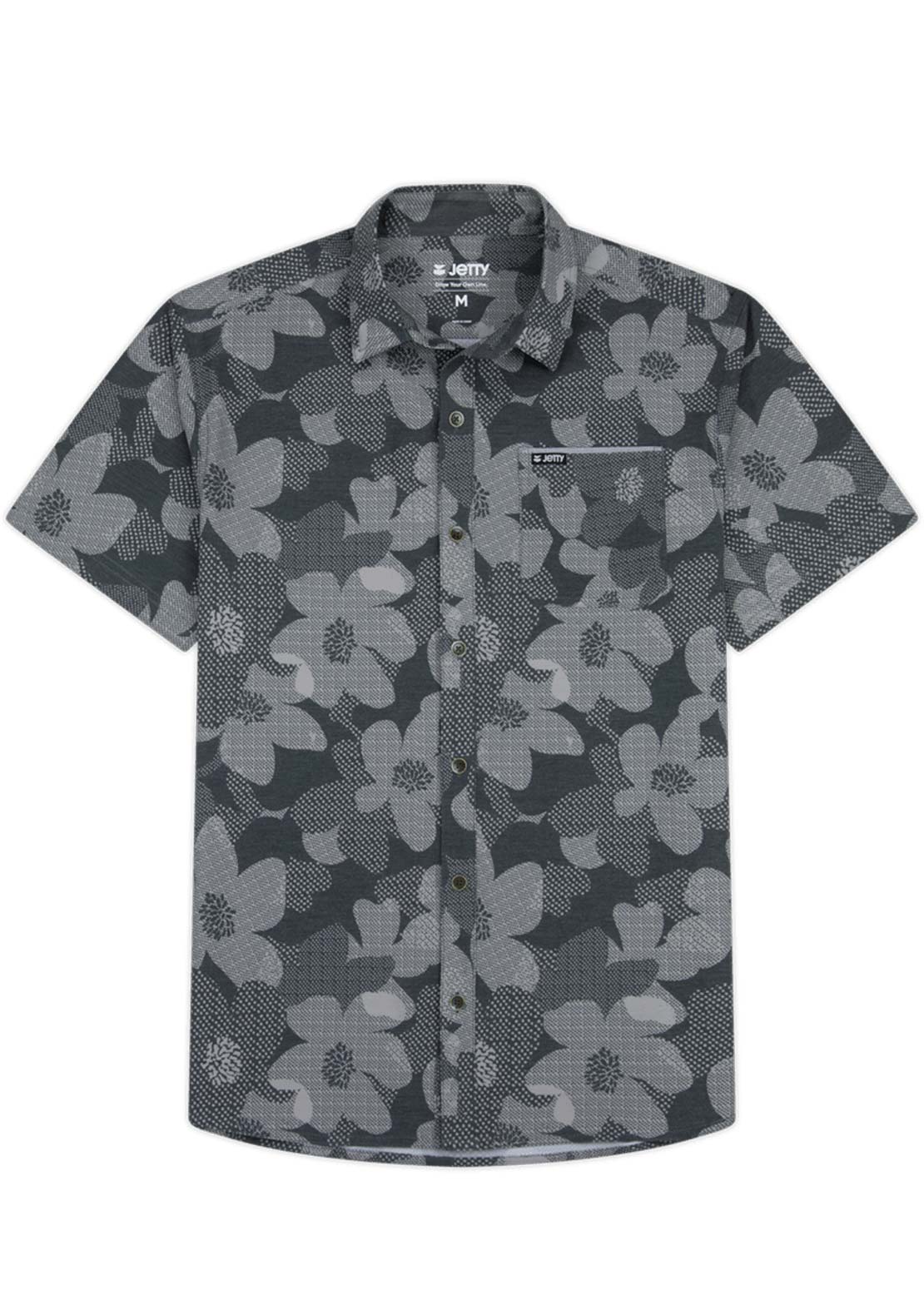 Jetty Men's Garwood Woven Button Up Shirt Charcoal