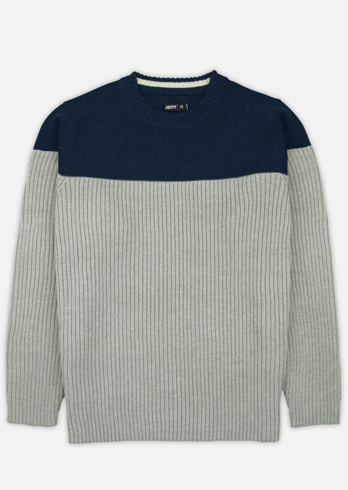 Jetty Men's Knox Rib Sweater Light Grey