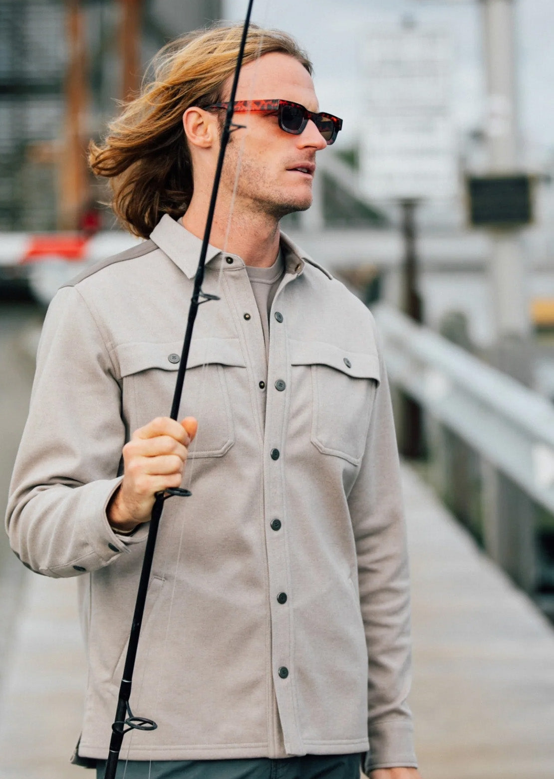 Jetty Men's Maverick Jacshirt Tan