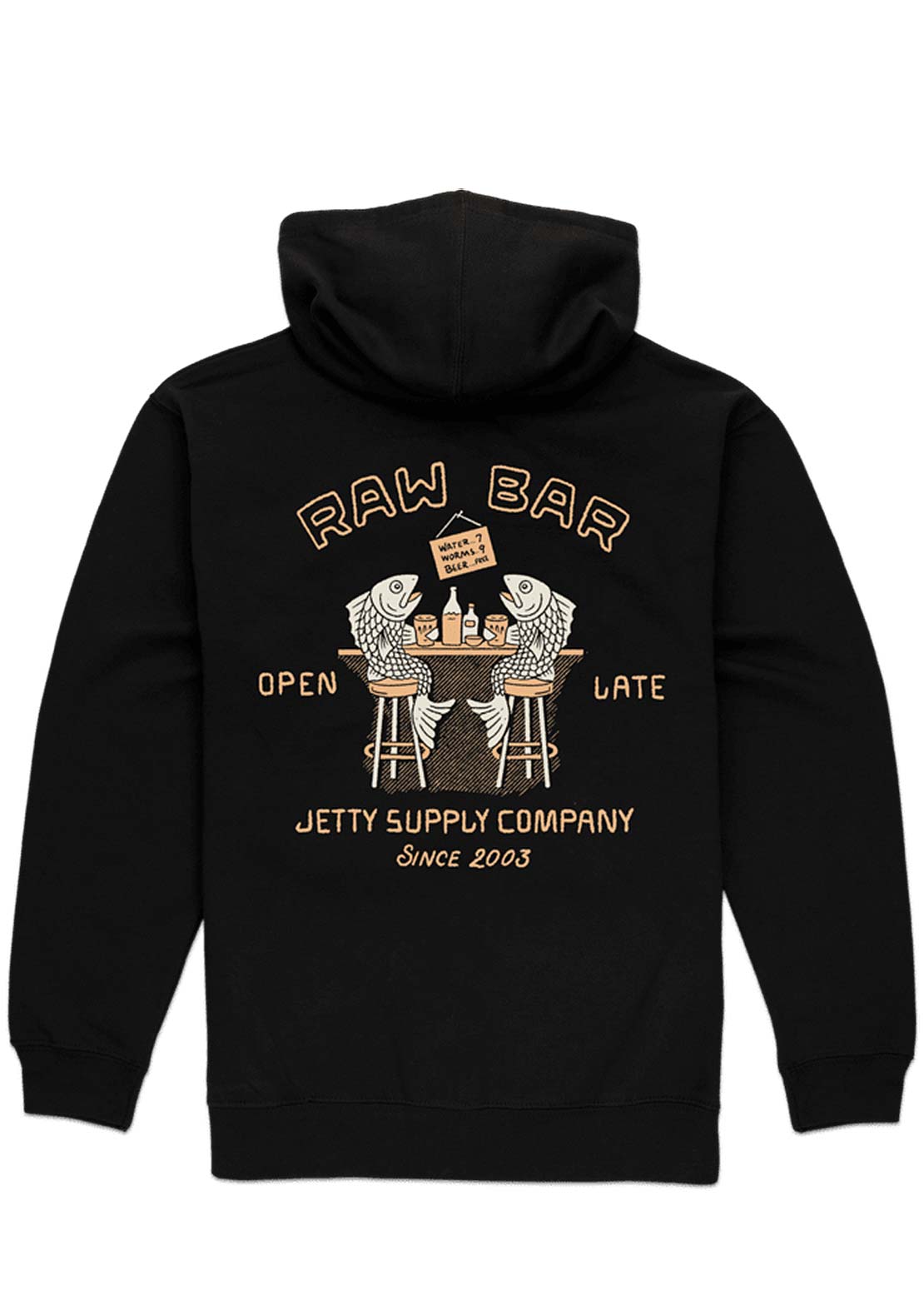 Jetty Men's Raw Bar Pullover Hood Black