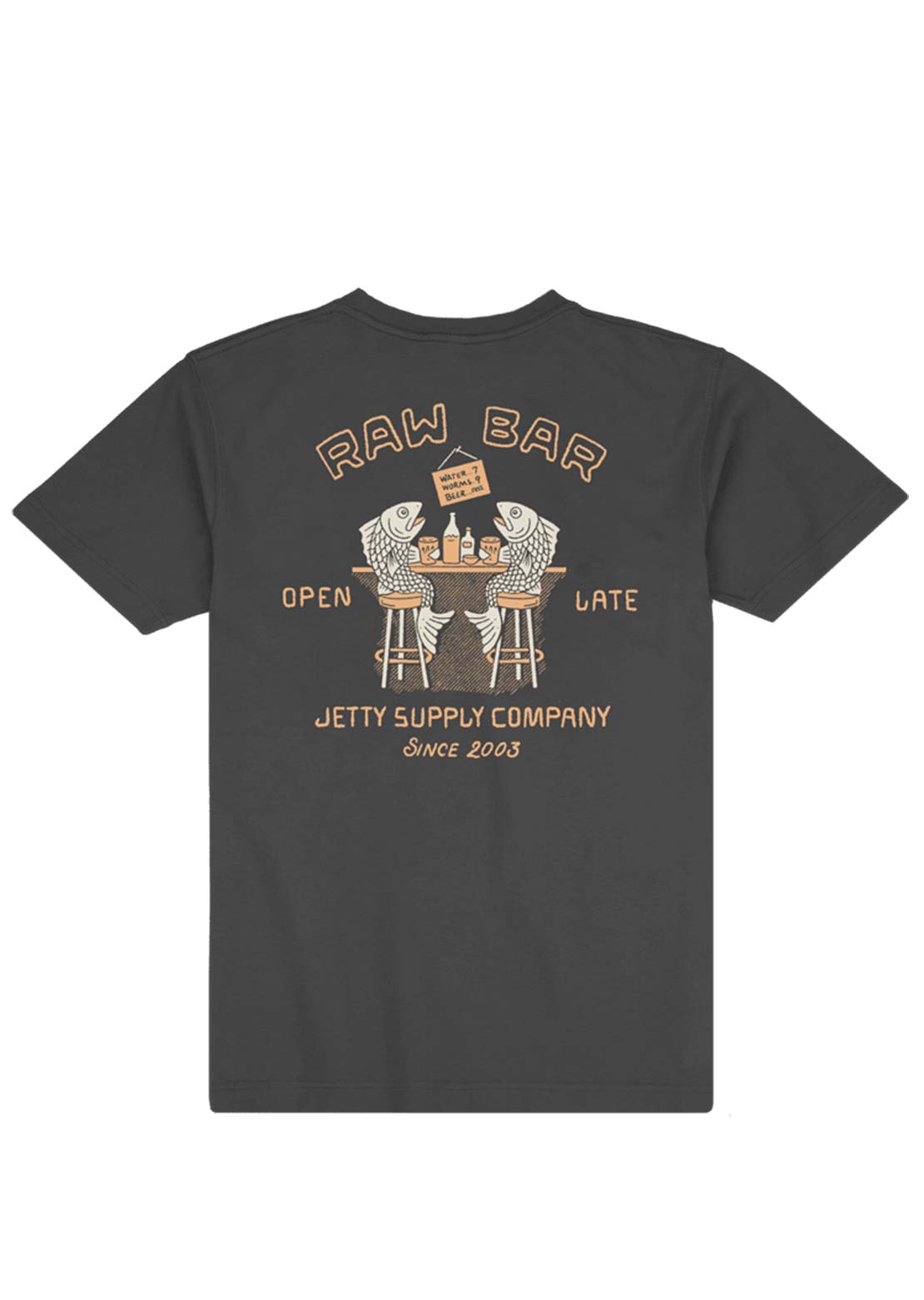 Jetty Men's Raw Bar T-Shirt Black