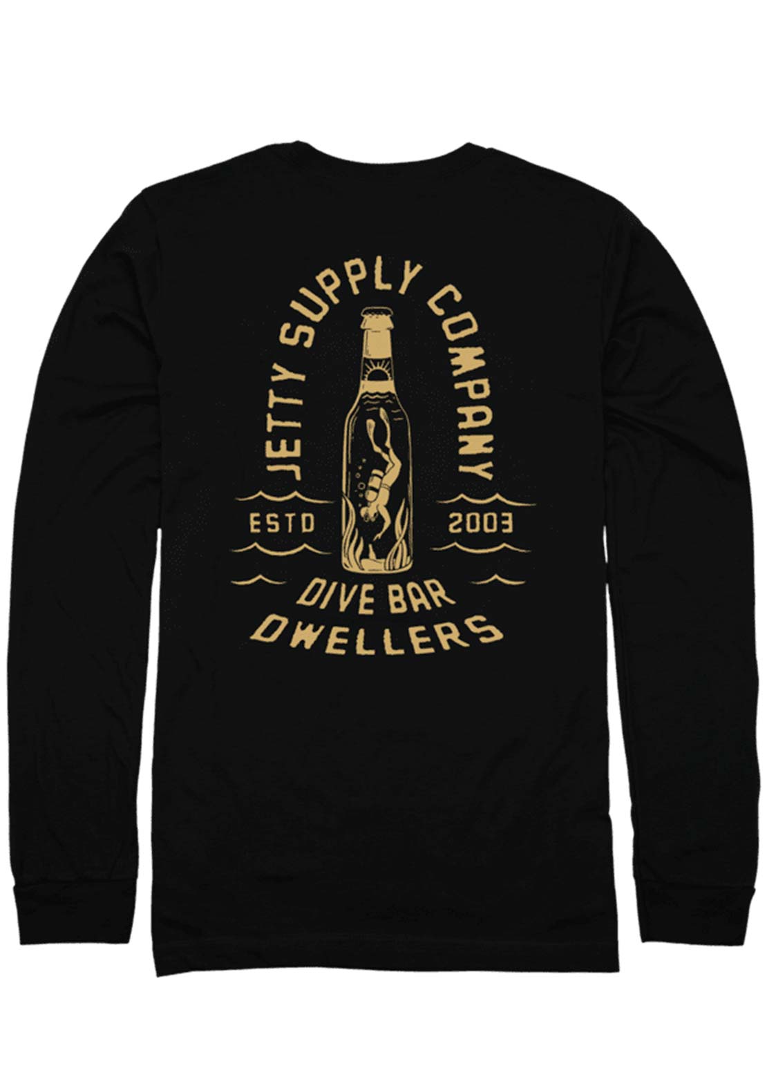Jetty Men's Scuba Dive Long Sleeve Black