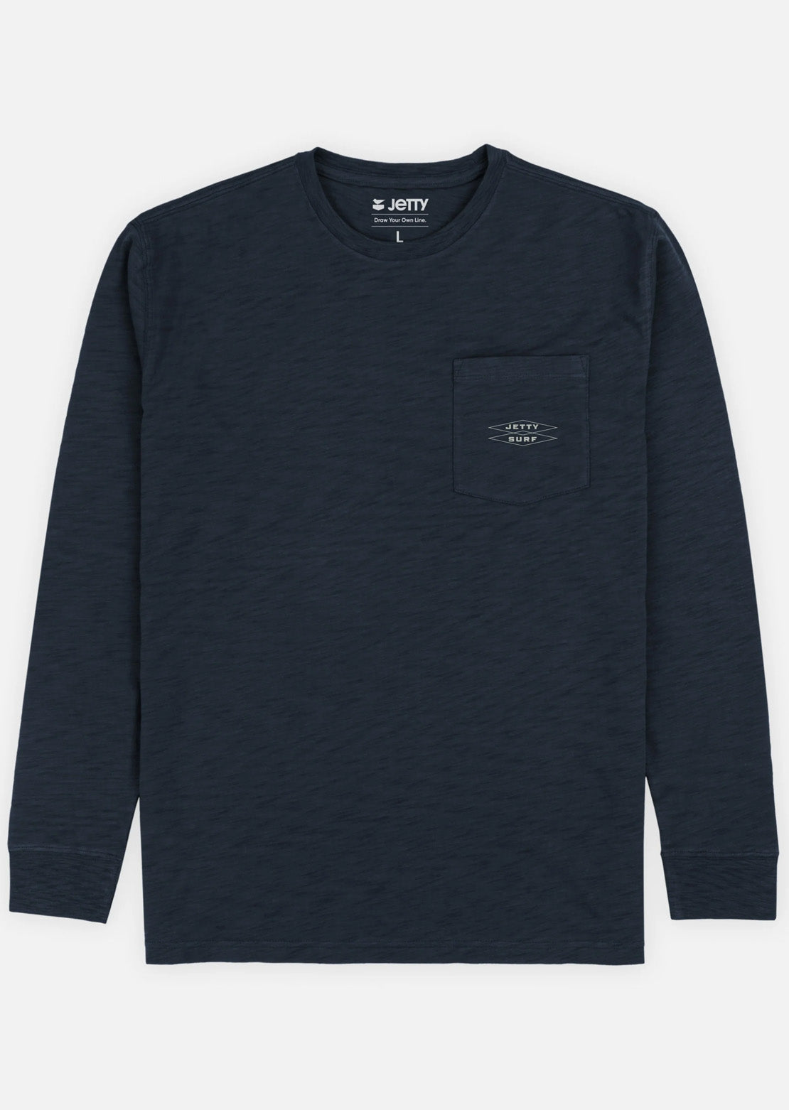 Jetty Men's Sedge Slub Long Sleeve Navy
