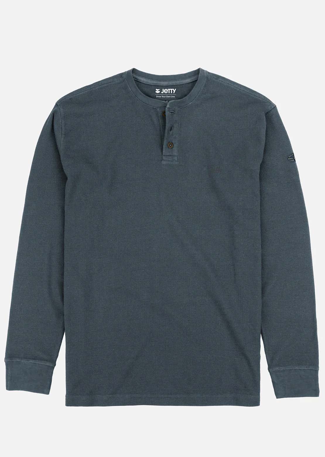 Jetty Men's Seabed Waffle Henley Long Sleeve