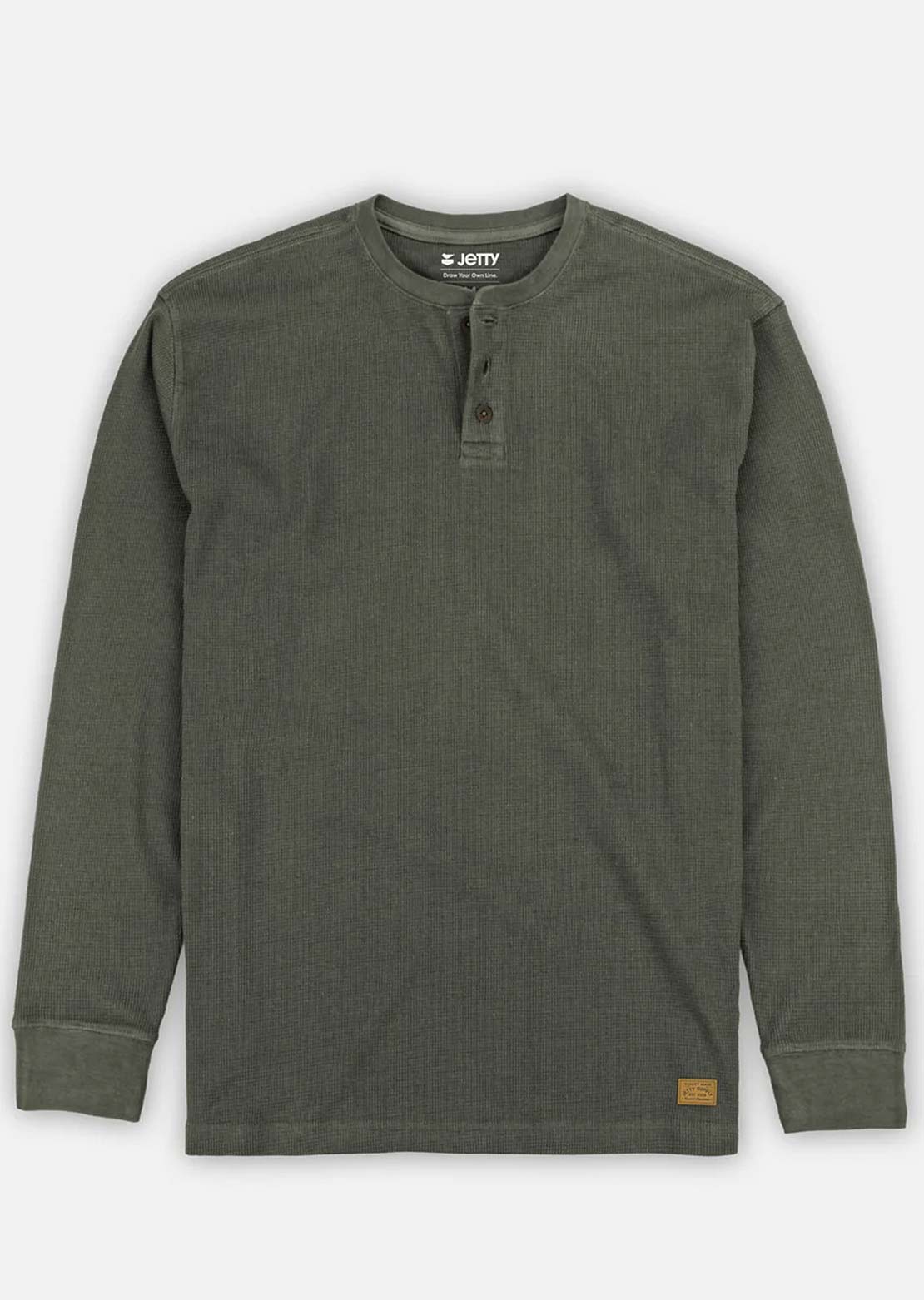 Jetty Men's Seabed Waffle Henley Long Sleeve