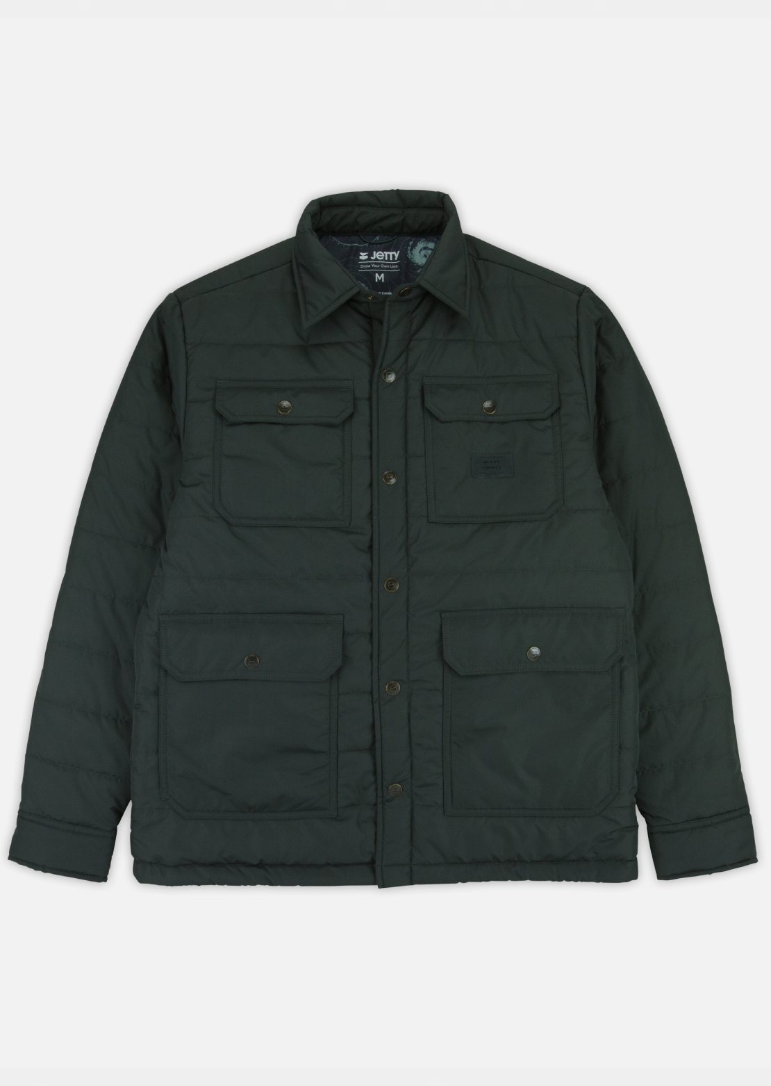 Jetty Men's Windward Collared Puffer Jacket Black