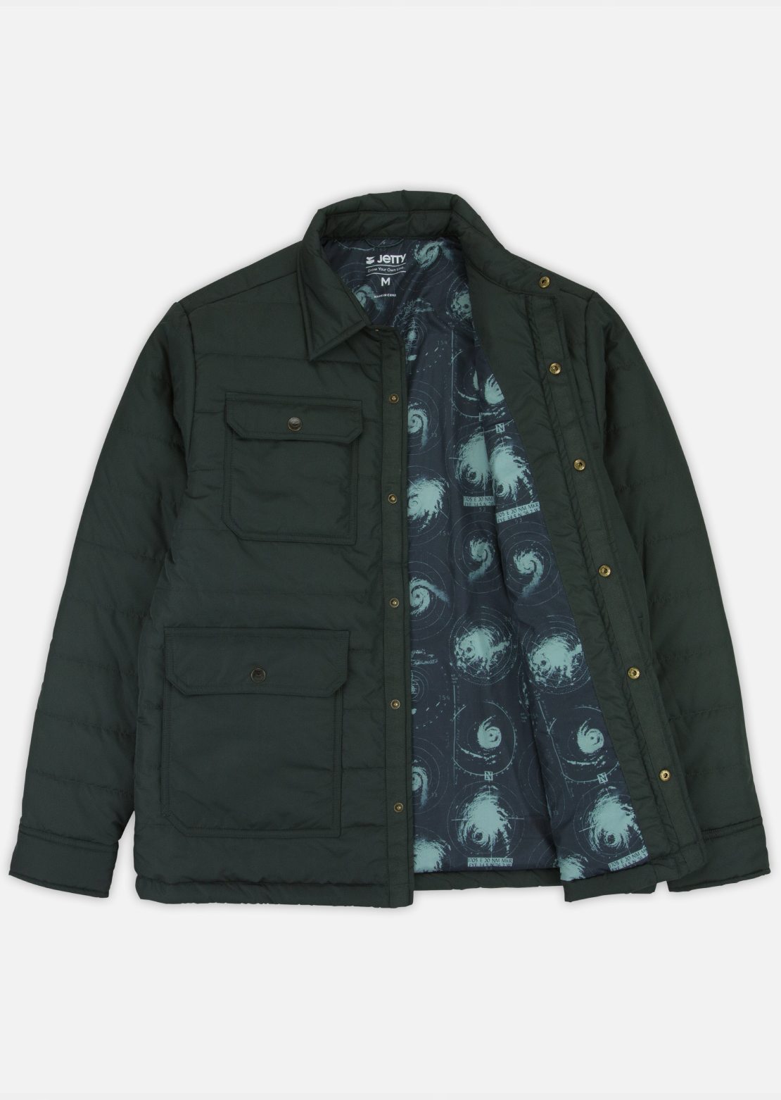Jetty Men's Windward Collared Puffer Jacket Black