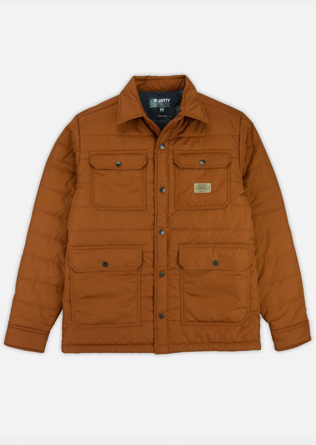 Jetty Men's Windward Collared Puffer Jacket Toffee