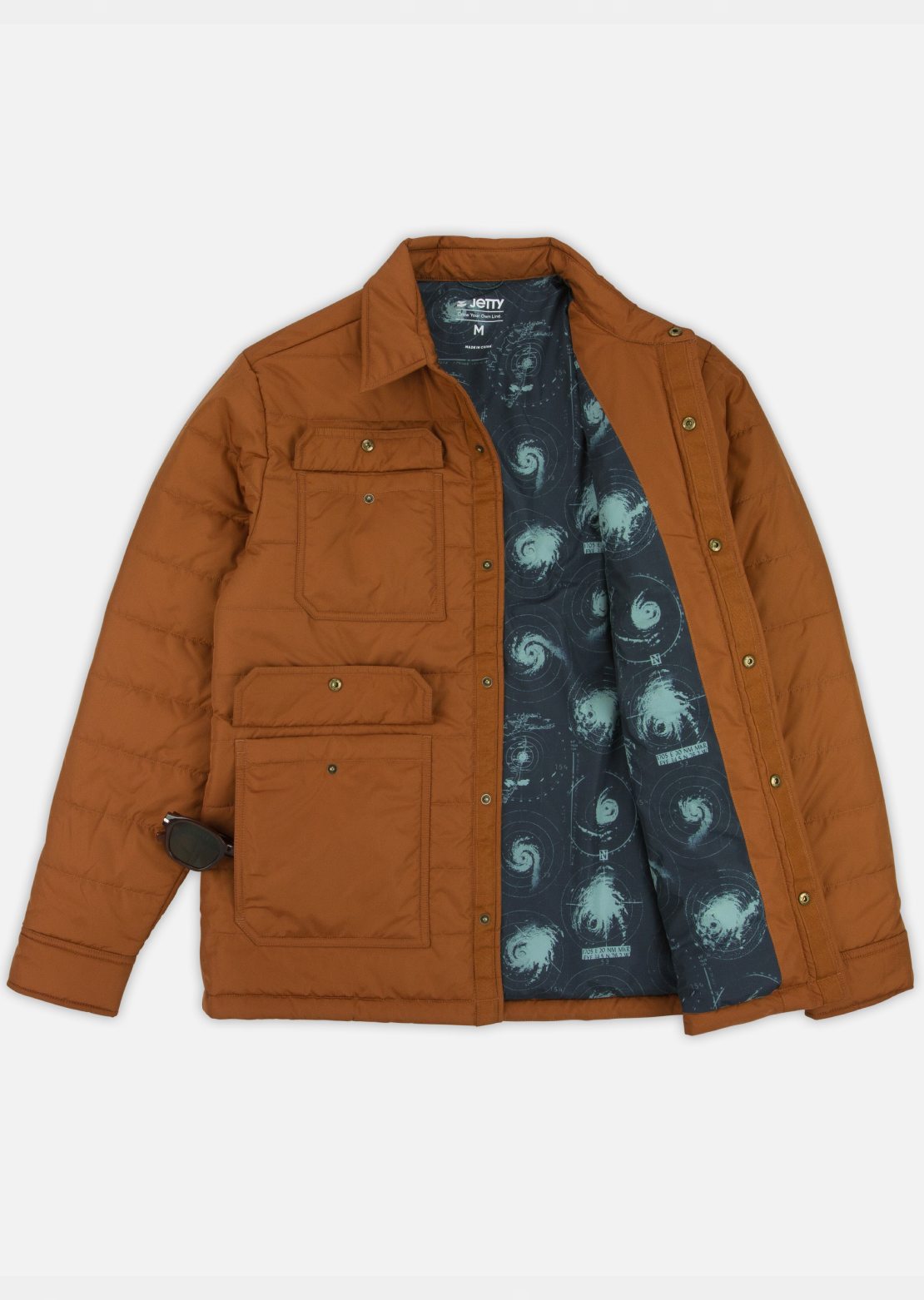 Jetty Men's Windward Collared Puffer Jacket Toffee
