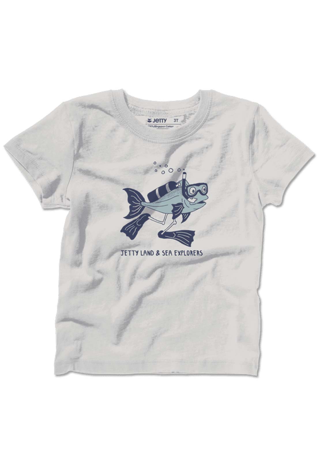 Jetty Toddler Fish Explorer T-Shirt Silver