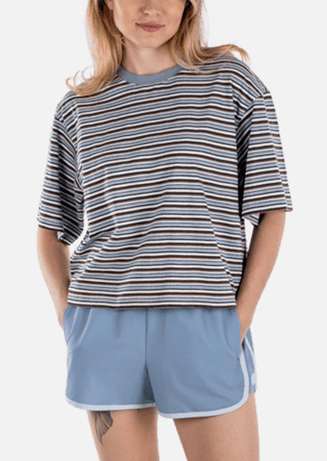 Jetty Women's Avalon Striped T-Shirt Blue