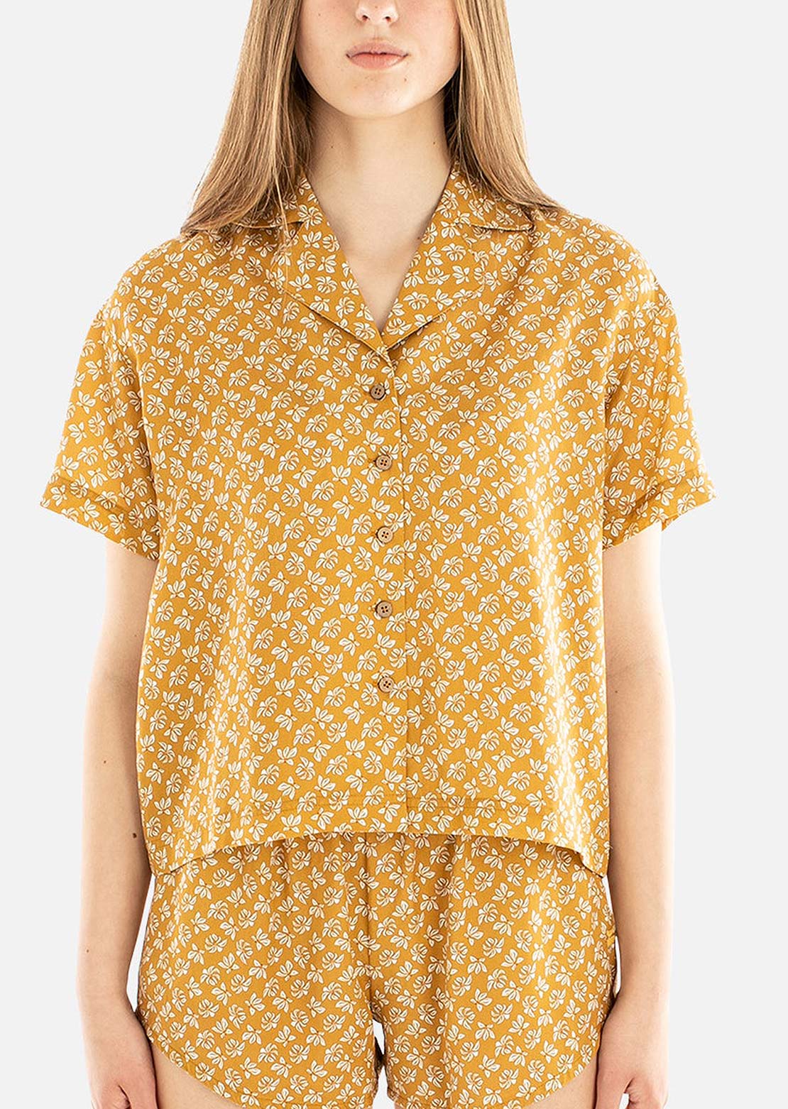 Jetty Women's Cape Cod Button Up Shirt Yellow