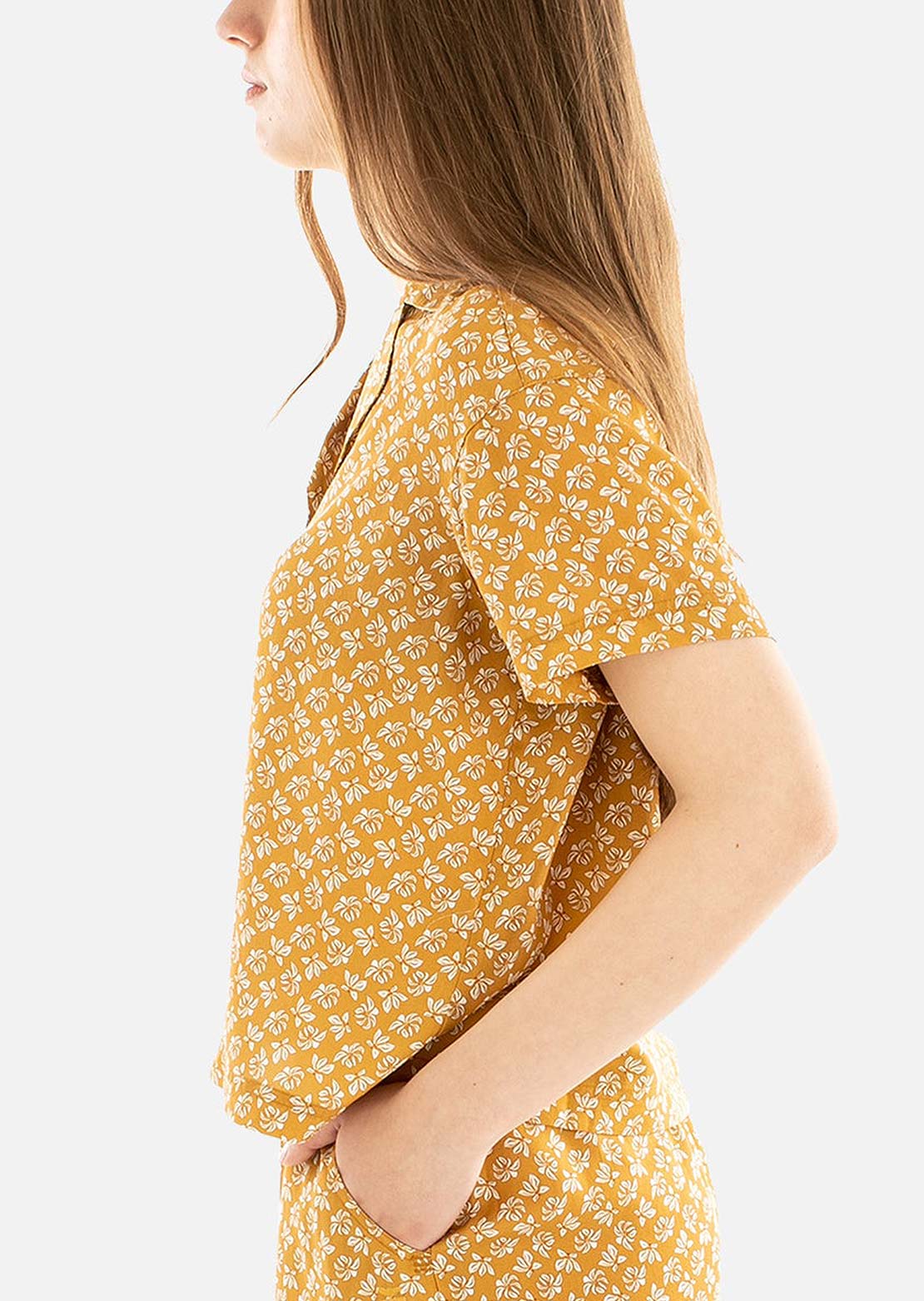 Jetty Women's Cape Cod Button Up Shirt Yellow