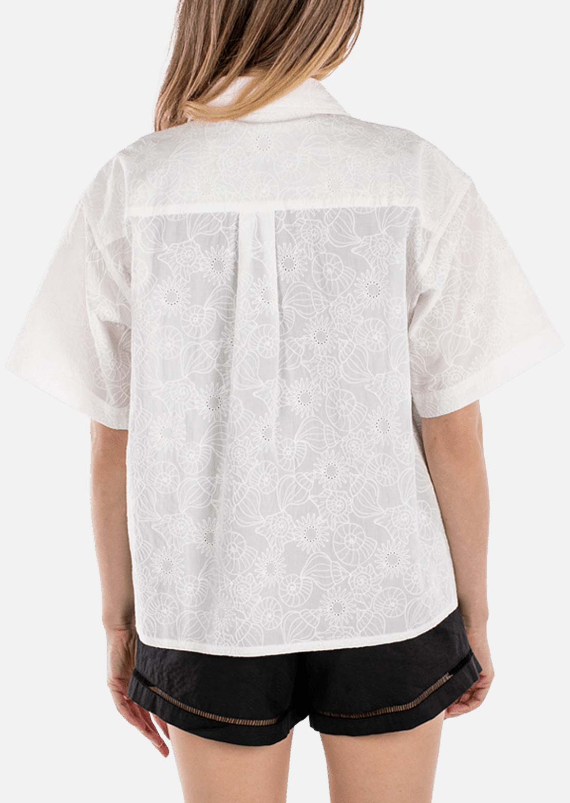 Jetty Women's Cape Cod Cotton Button Up Shirt White