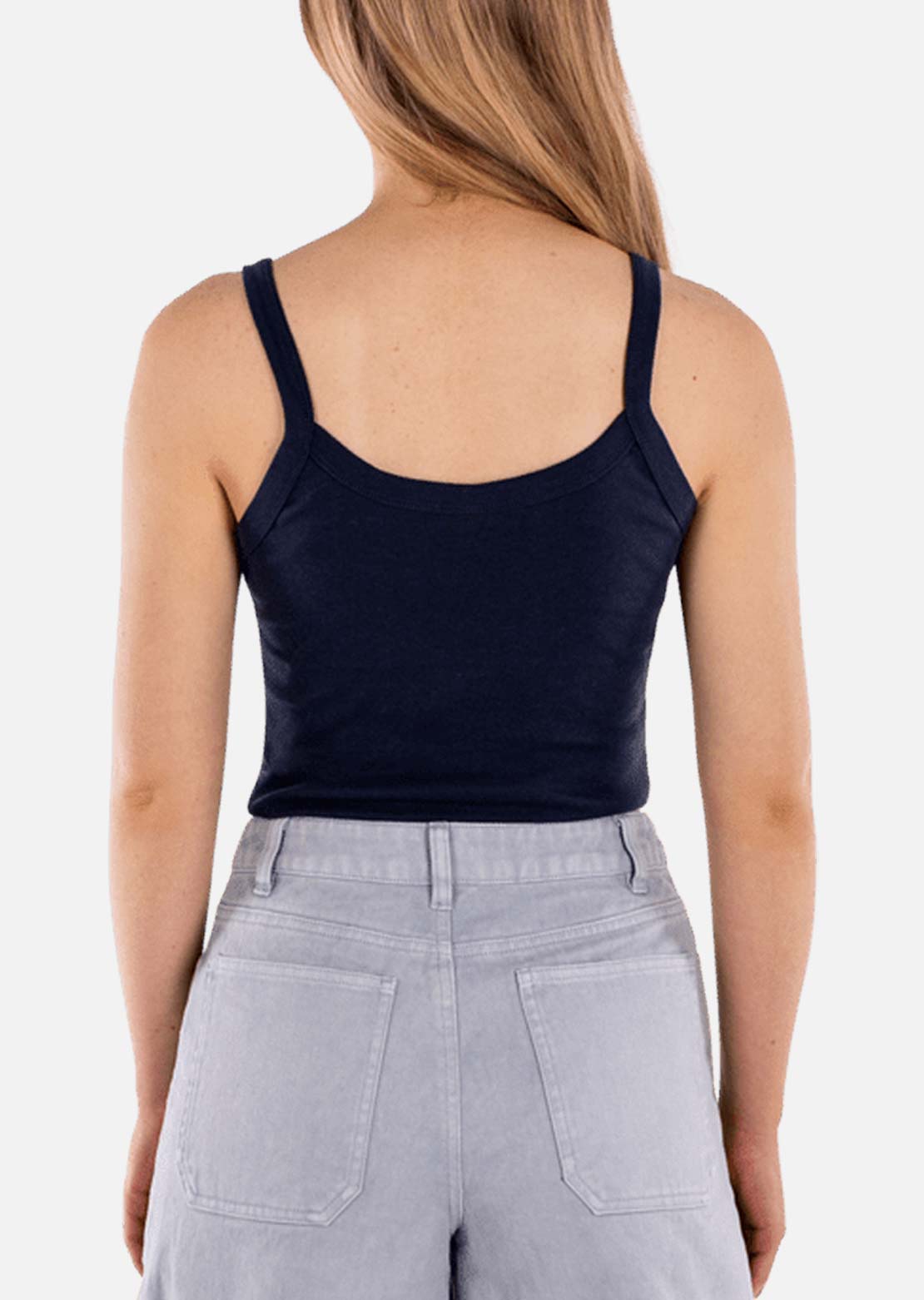 Jetty Women's Coquille Crop Tank Top Navy