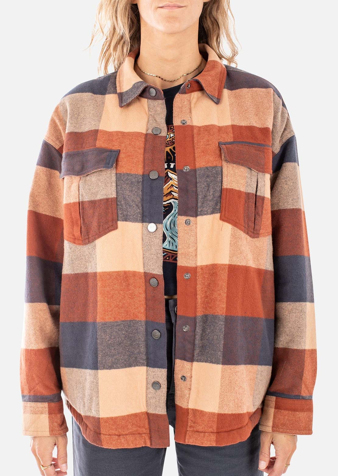Jetty Women&#39;s Nivean Flannel Jacket Tan
