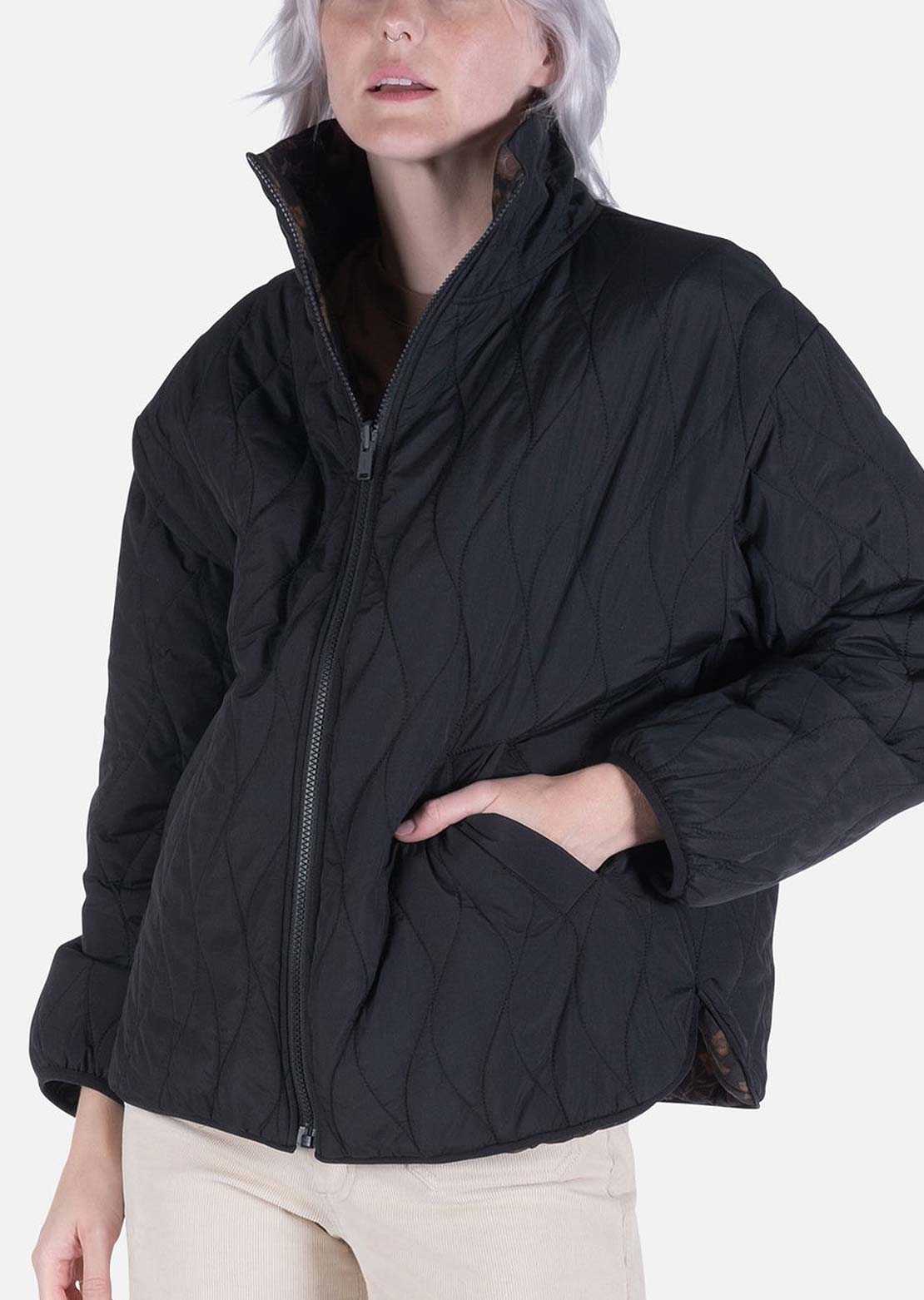 Jetty Women's Rainier Reversible Puffer Jacket Black