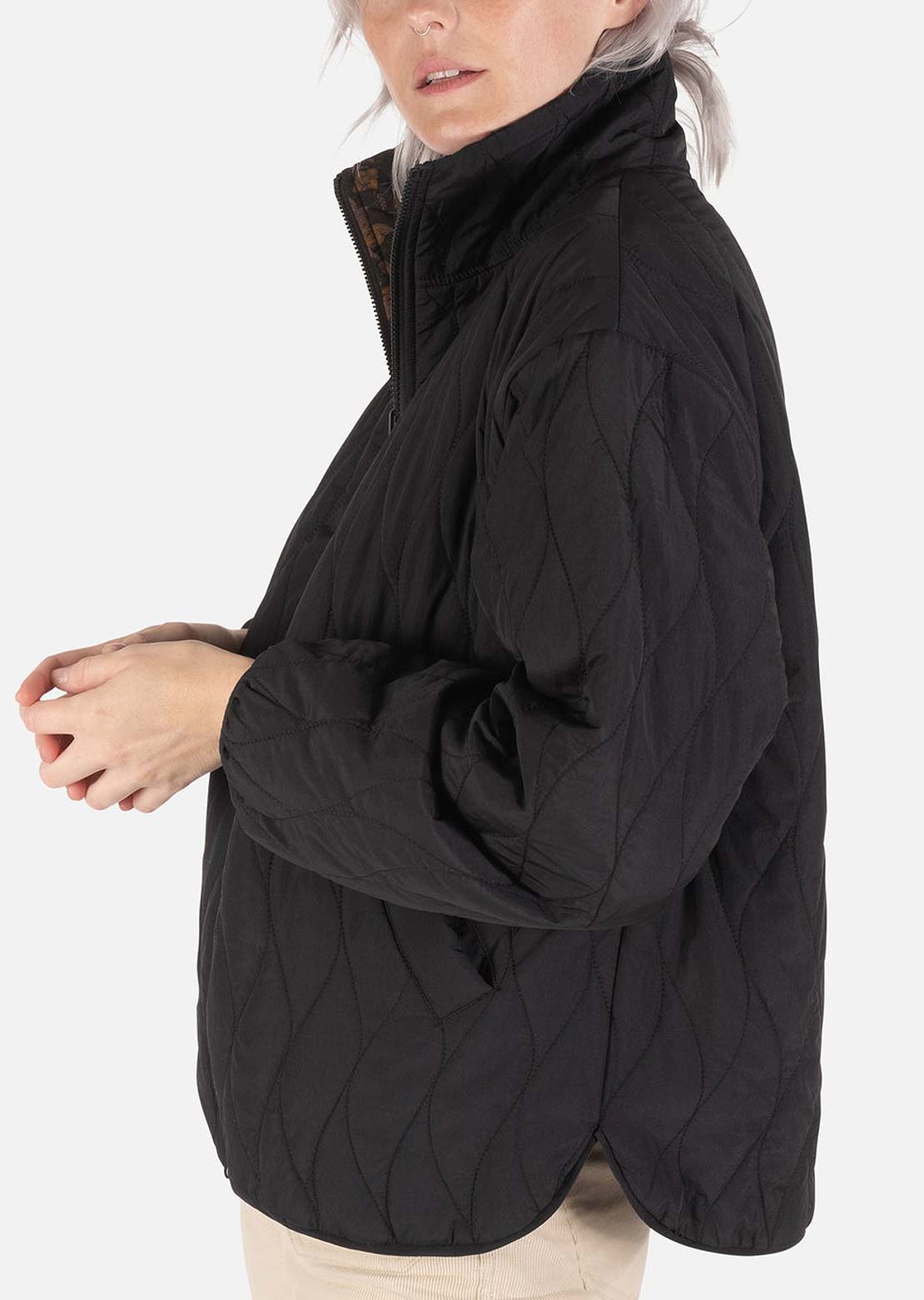 Jetty Women's Rainier Reversible Puffer Jacket Black