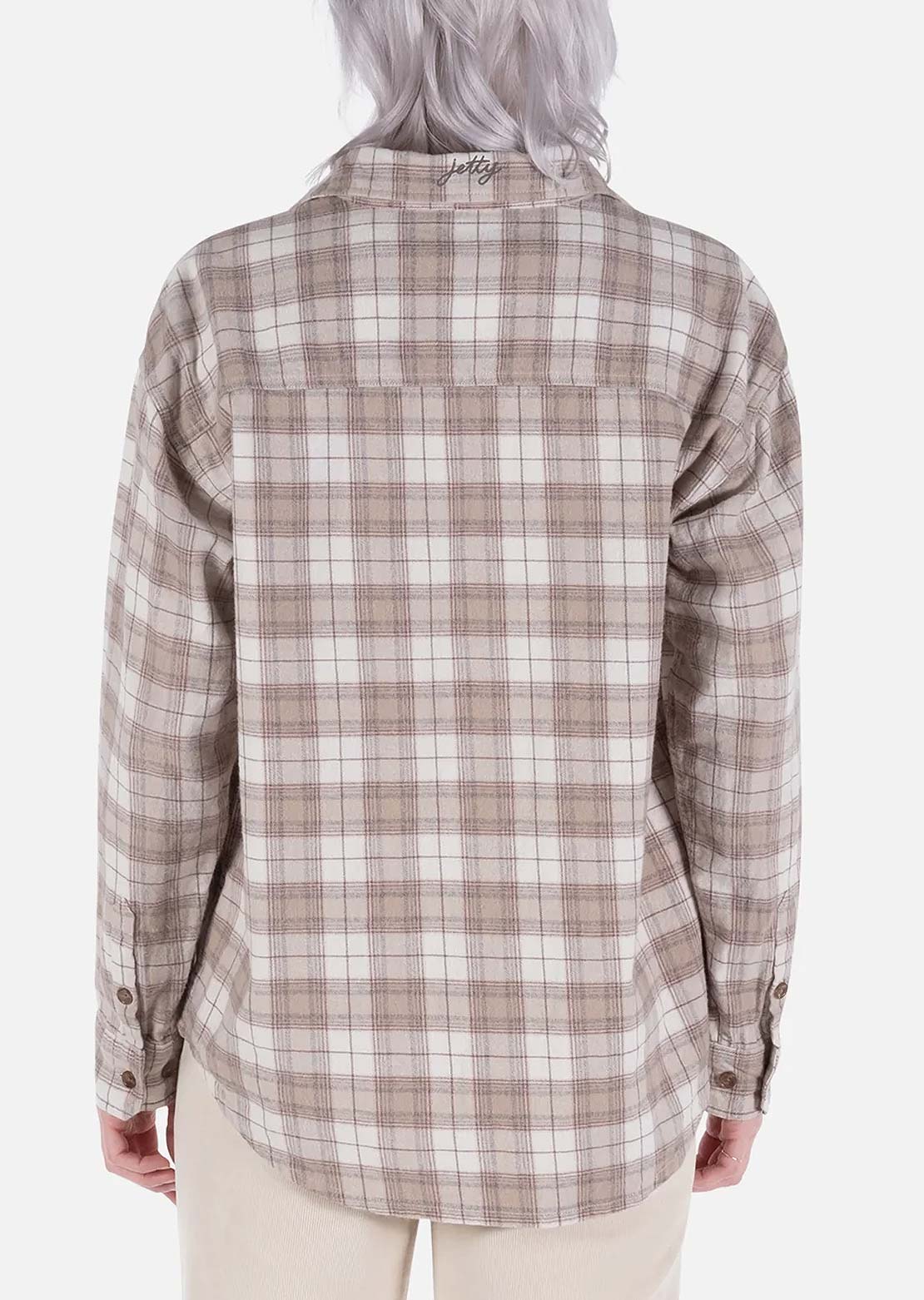 Jetty Women's Wander Flannel Button Up Shirt Ivory