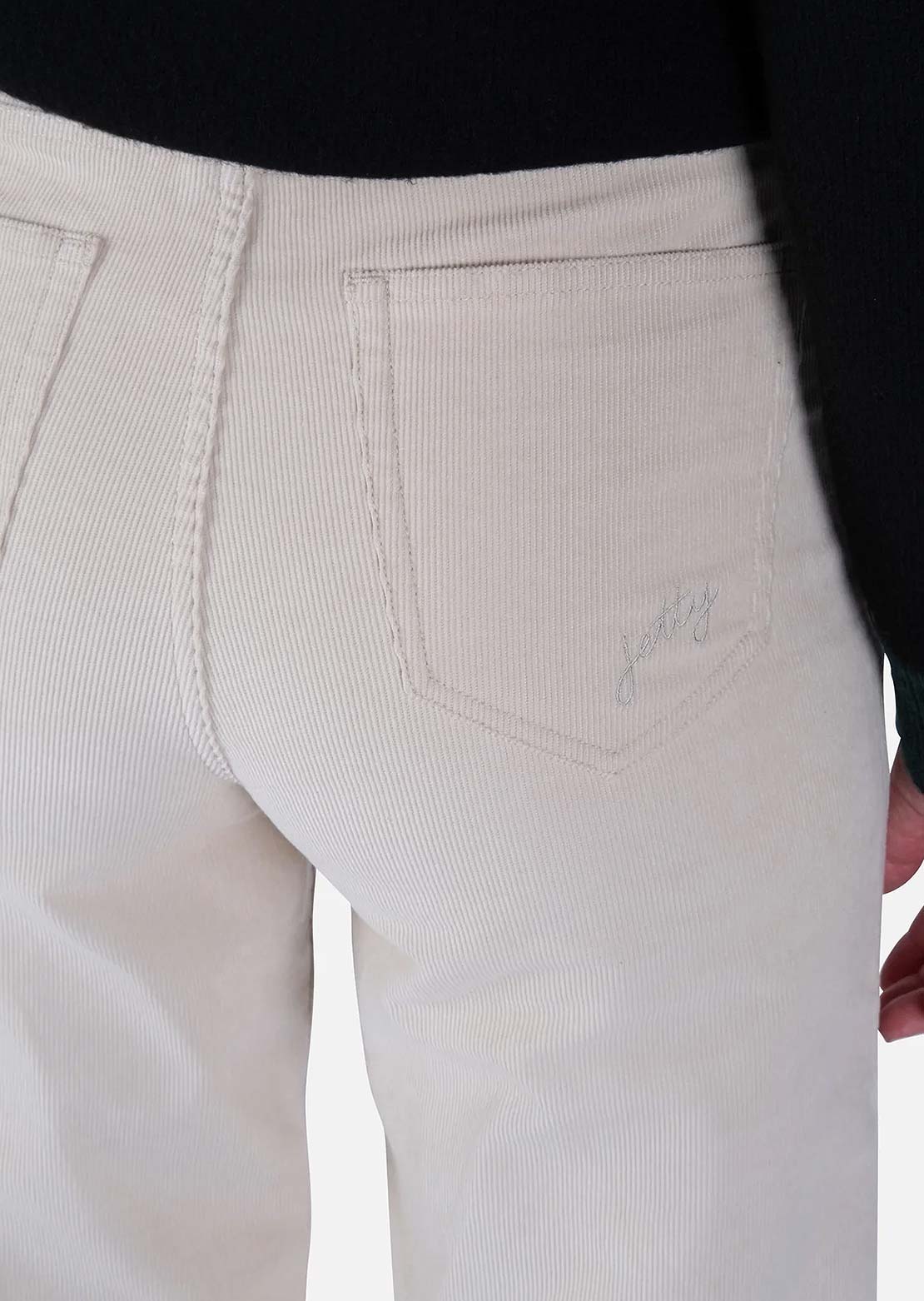 Jetty Women's Whaler Corduroy Wide Leg Pants Ivory