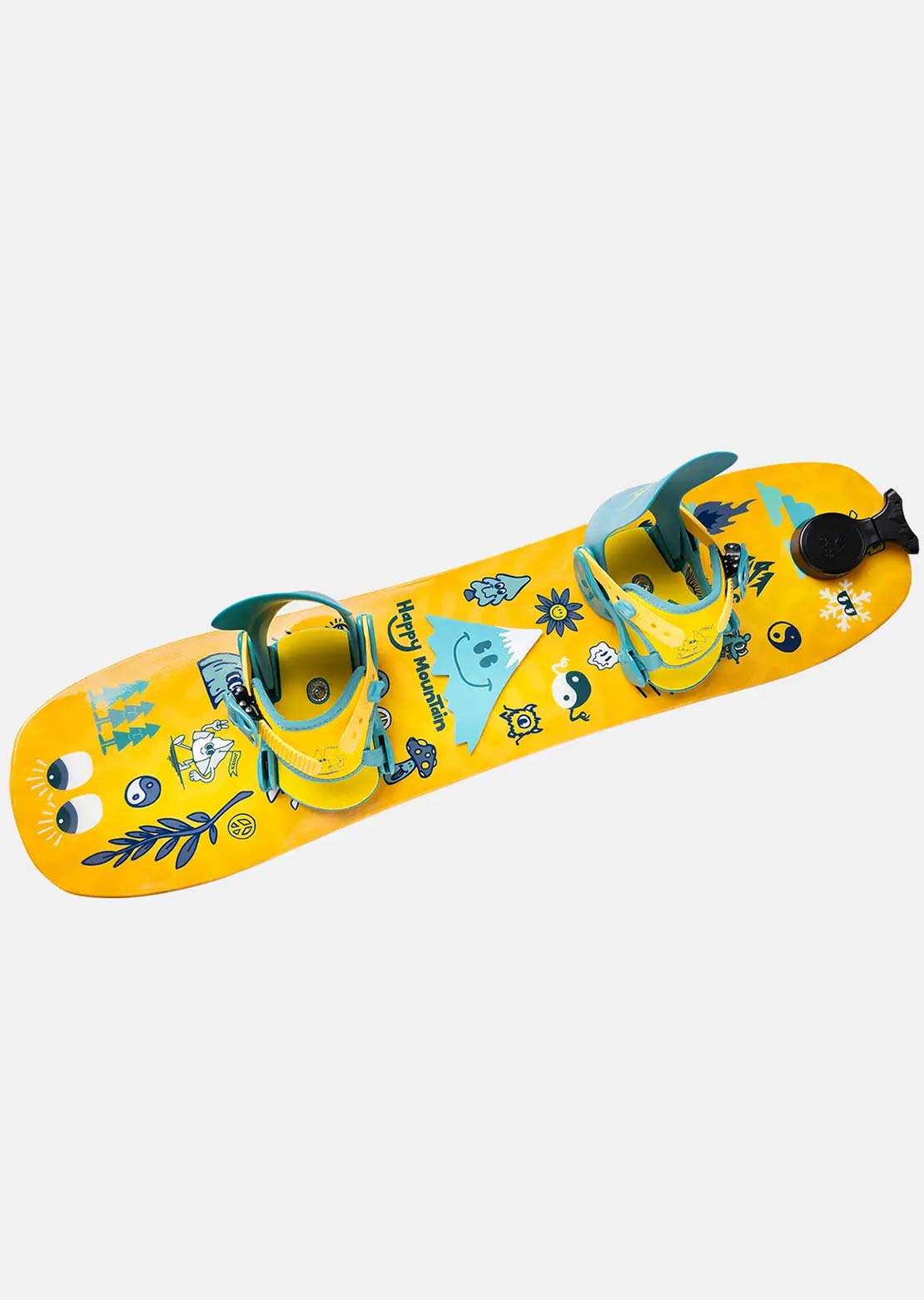 Jones Junior Happy Mountain Package Snowboard Set Yellow