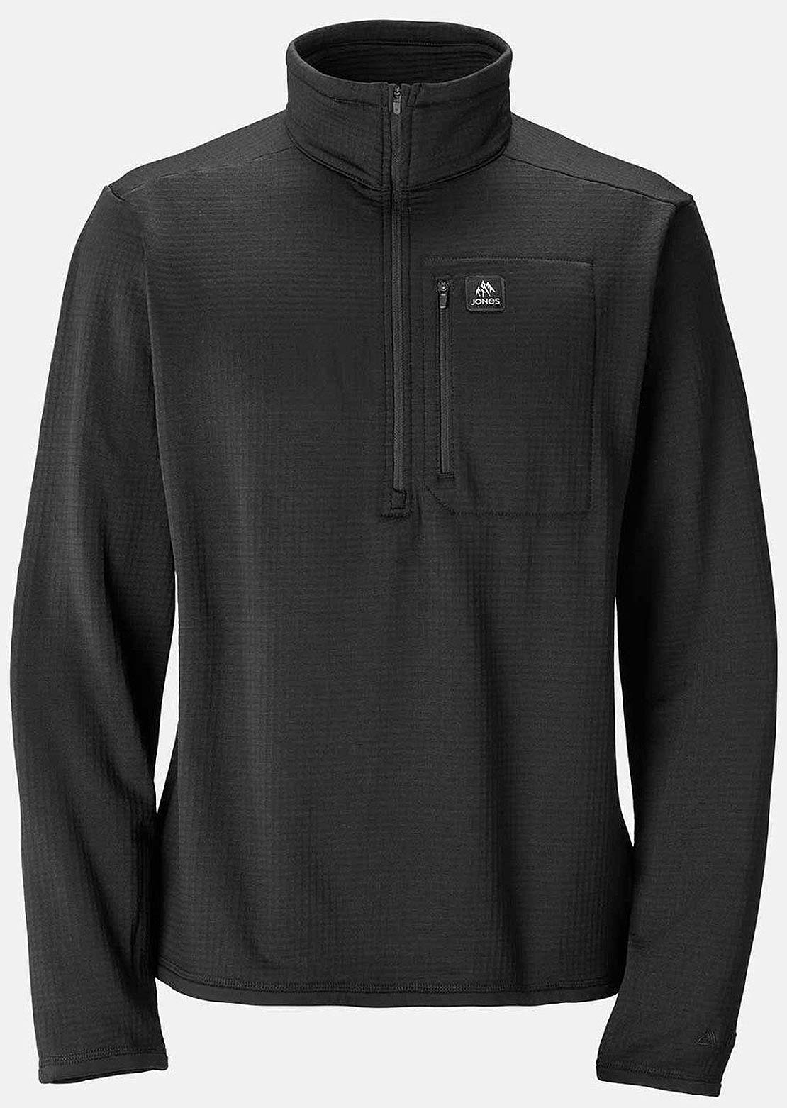 Jones Men's Flagship Rec Grid 1/2 Zip Jacket Stealth Black