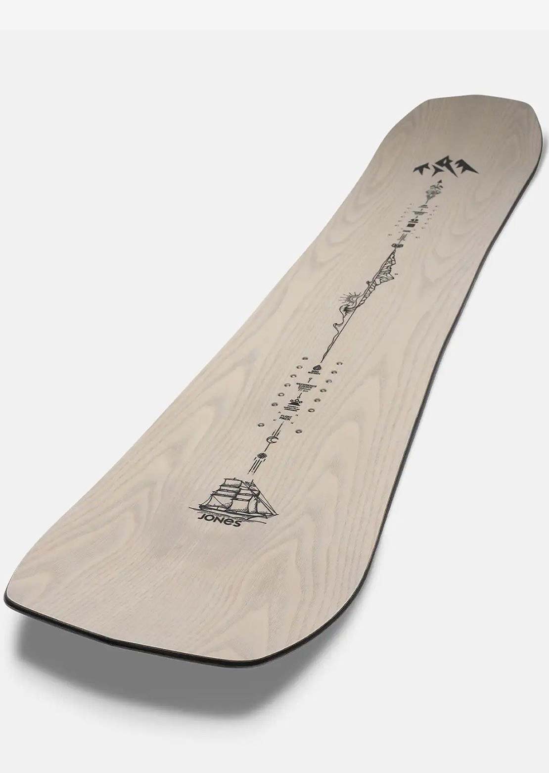 Jones Men's Flagship Wide Snowboard Wood Veneer