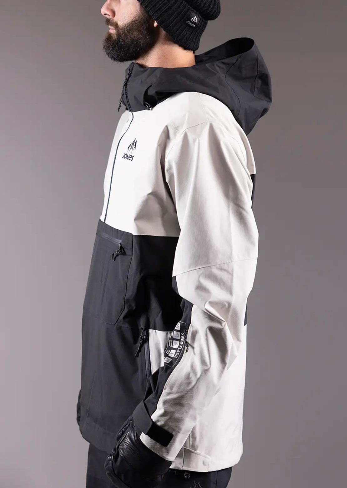 Jones Men's Mountain Surf Rec Anorak Smoke Gray