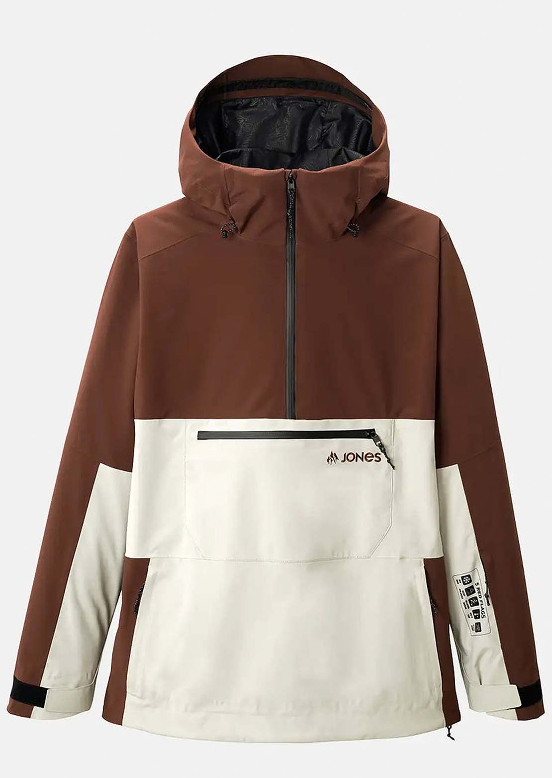 Jones Men's Mountain Surf Recycled Anorak Coffee Brown