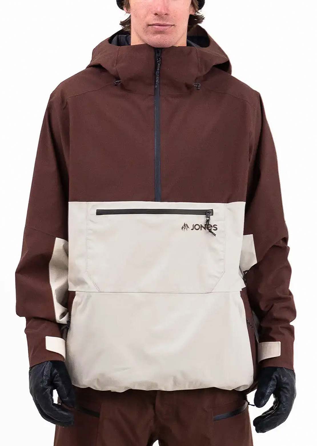 Jones Men's Mountain Surf Recycled Anorak Coffee Brown