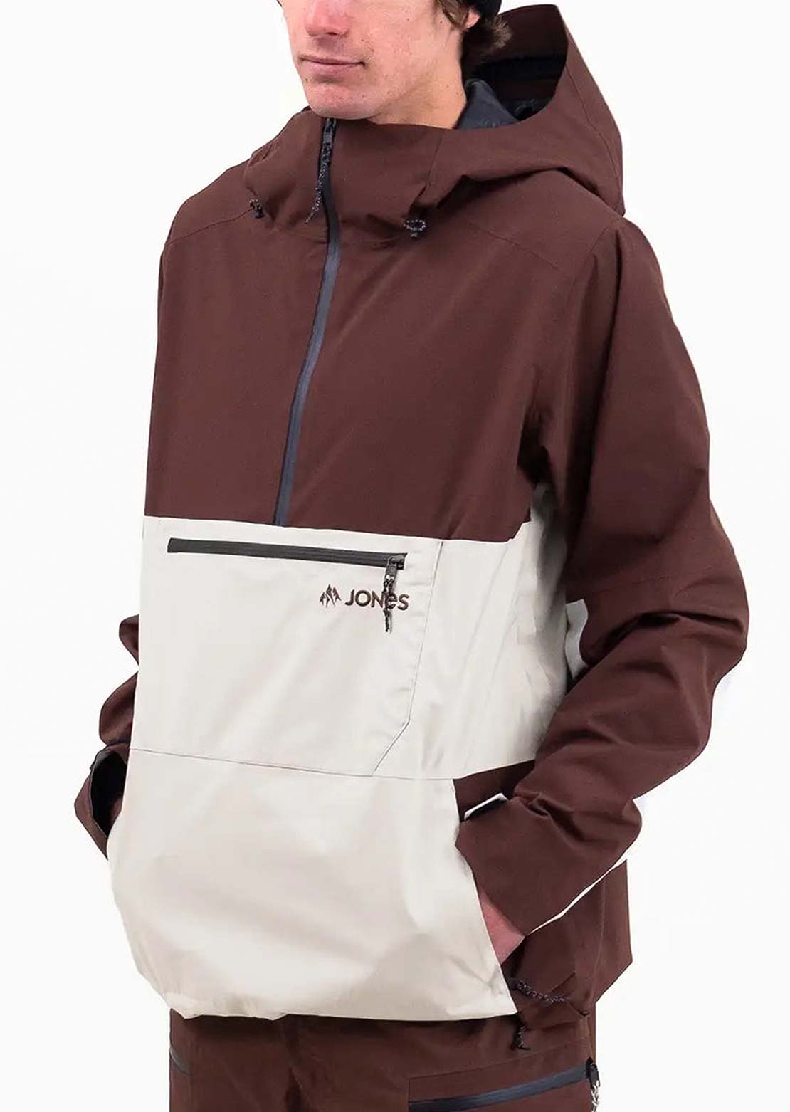 Jones Men's Mountain Surf Recycled Anorak Coffee Brown