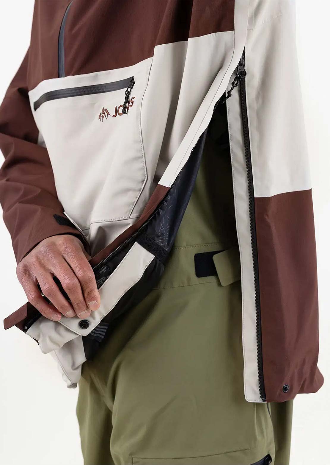 Jones Men's Mountain Surf Recycled Anorak Coffee Brown