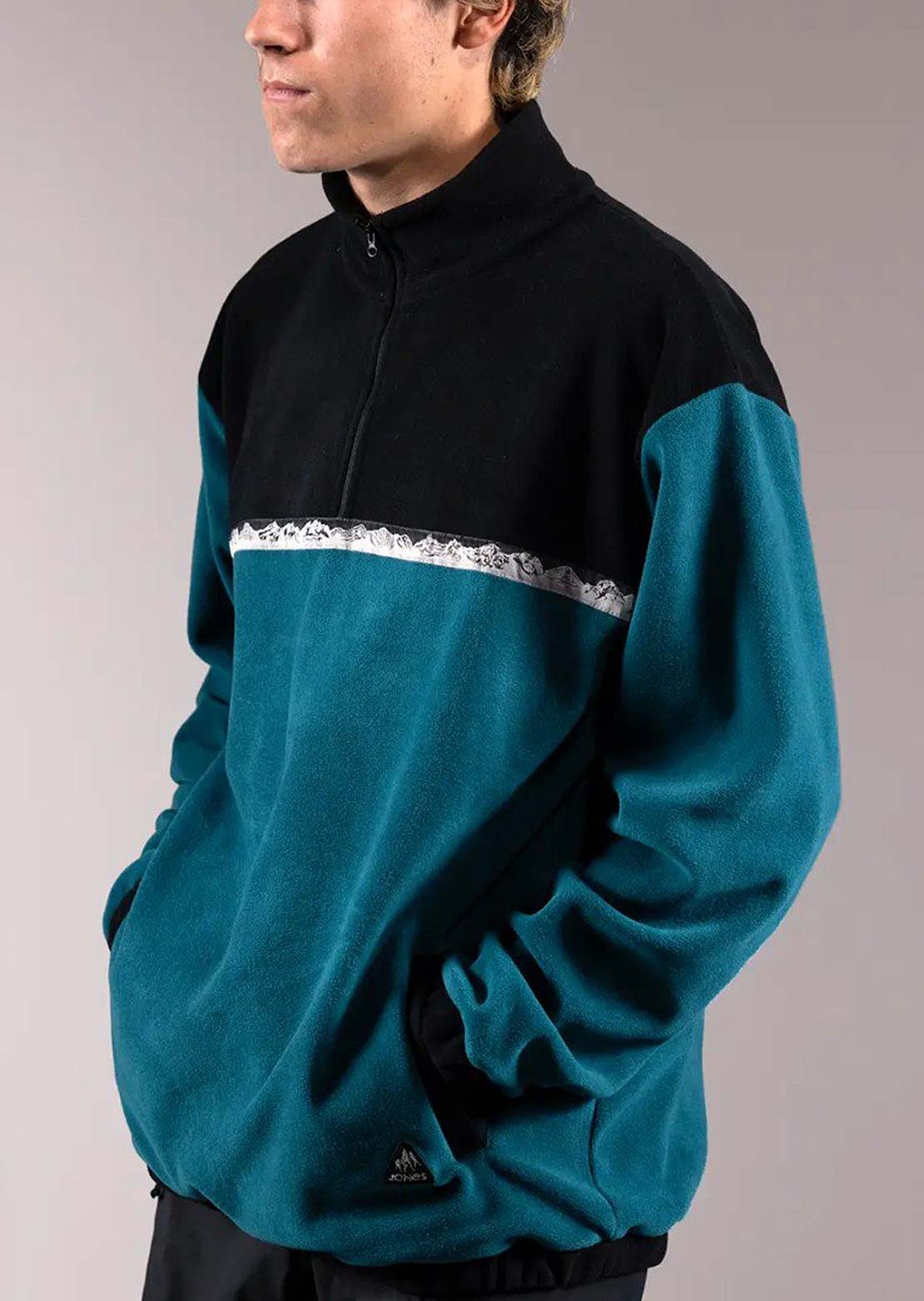 Jones Men's Rec Half Zip Fleece Pacific Teal
