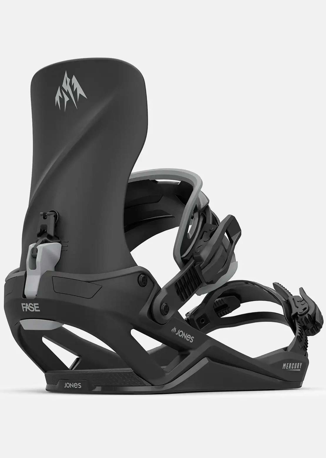 Jones Unisex Mercury FASE Snowboard Bindings Stealth Black