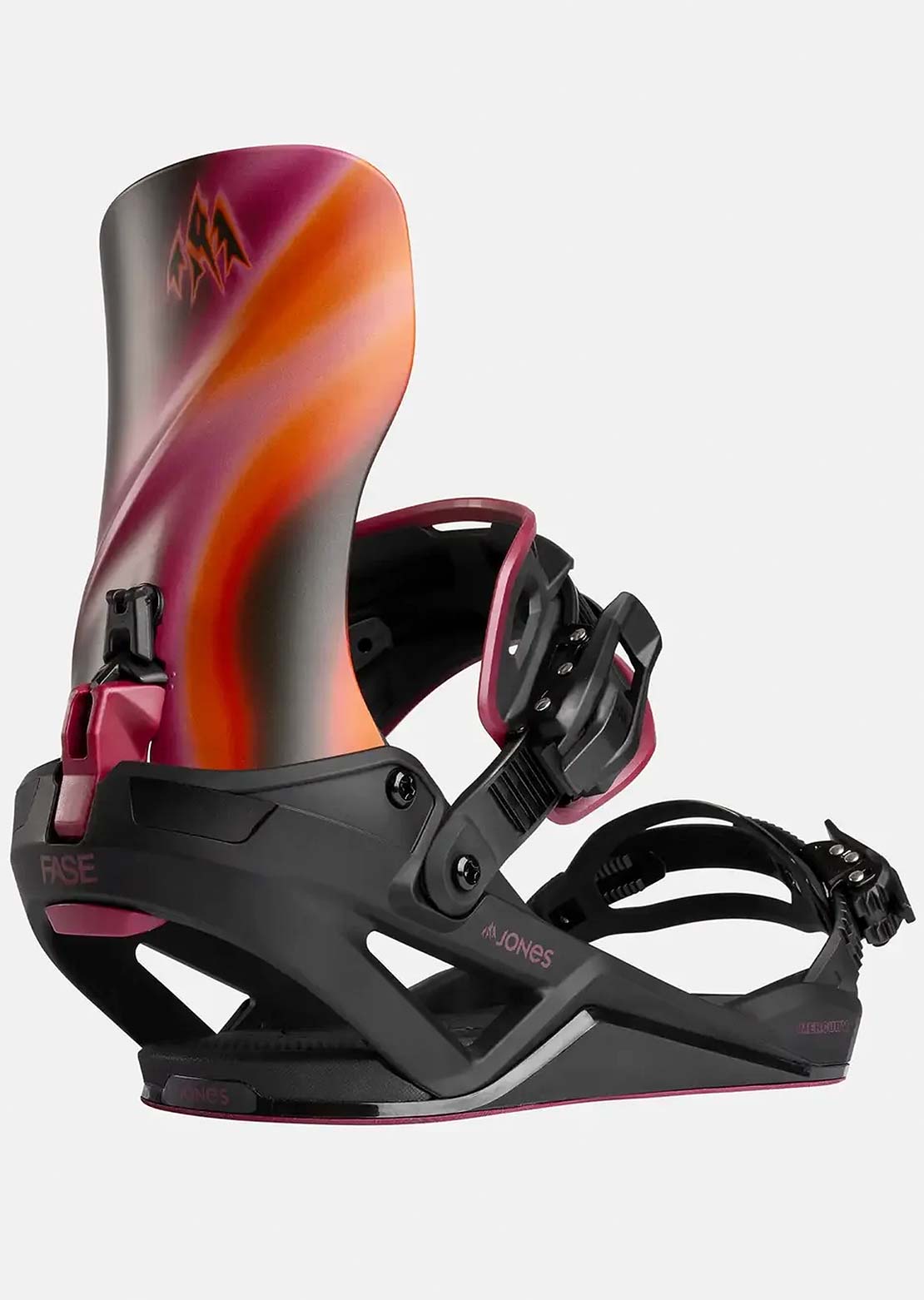 Jones Unisex Mercury FASE Snowboard Bindings Borealis Black/Pink