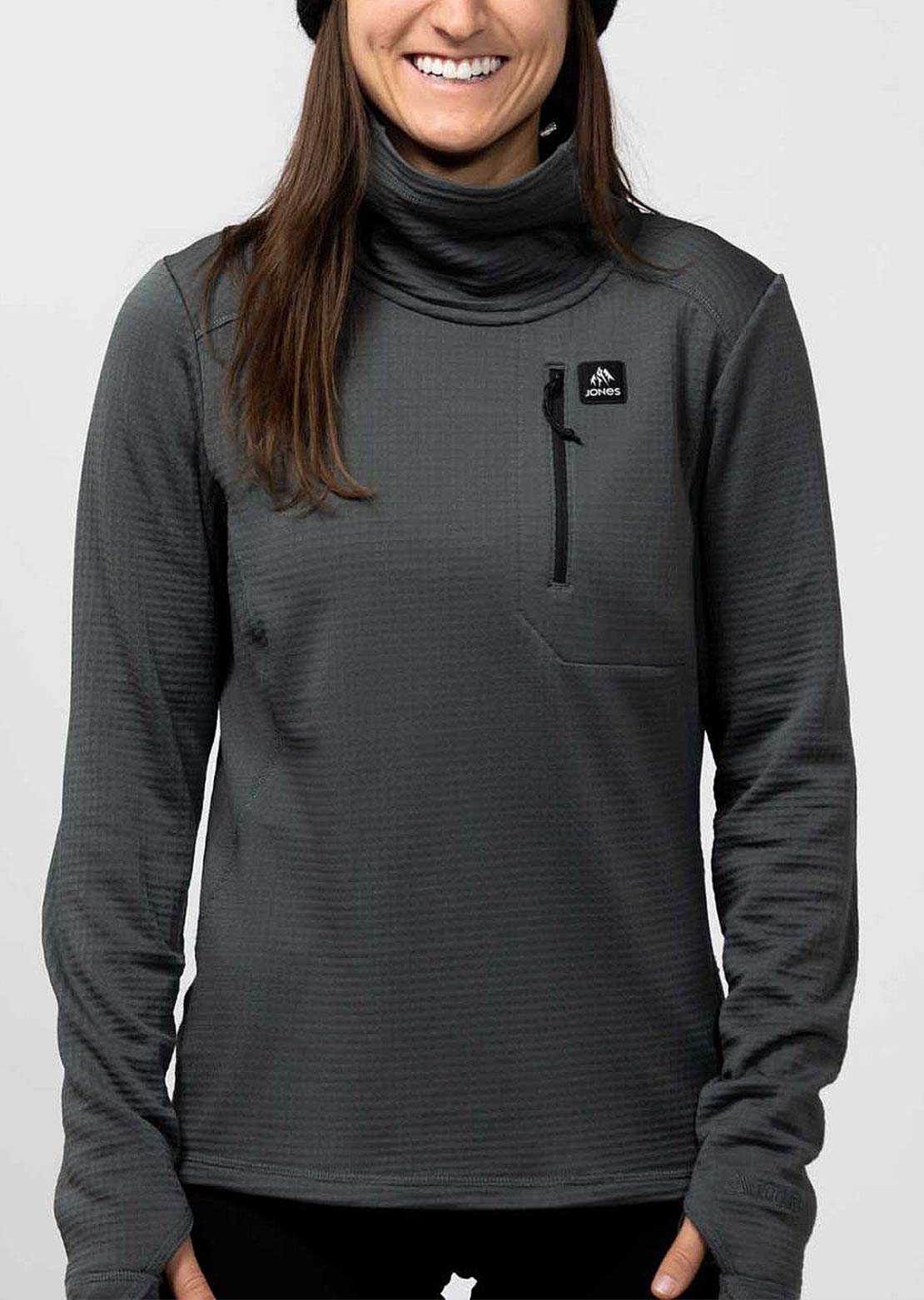 Jones Women's Flagship Rec Grid Pullover Dawn Blue