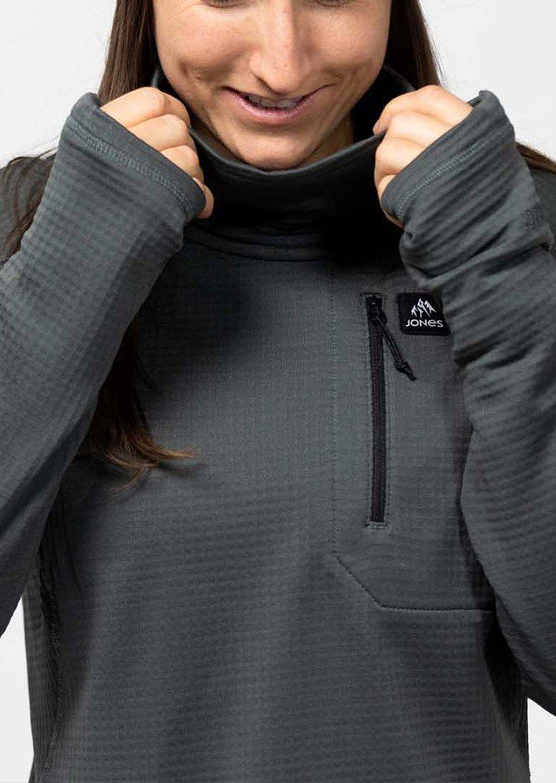 Jones Women's Flagship Rec Grid Pullover Dawn Blue