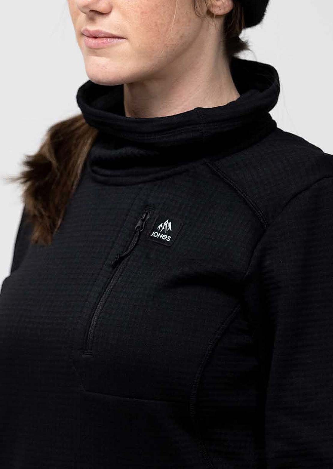Jones Women's Flagship Rec Grid Pullover Stealth Black