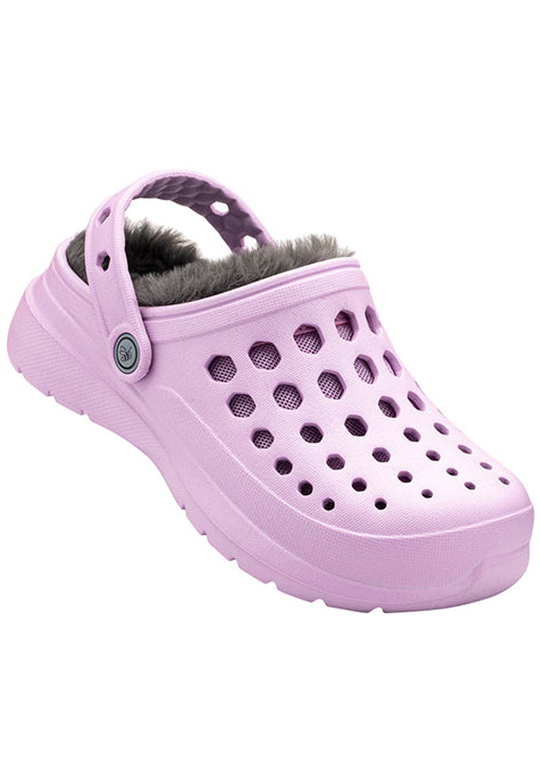 Joybees Toddler Cozy Lined Clogs Lavender/Charcoal