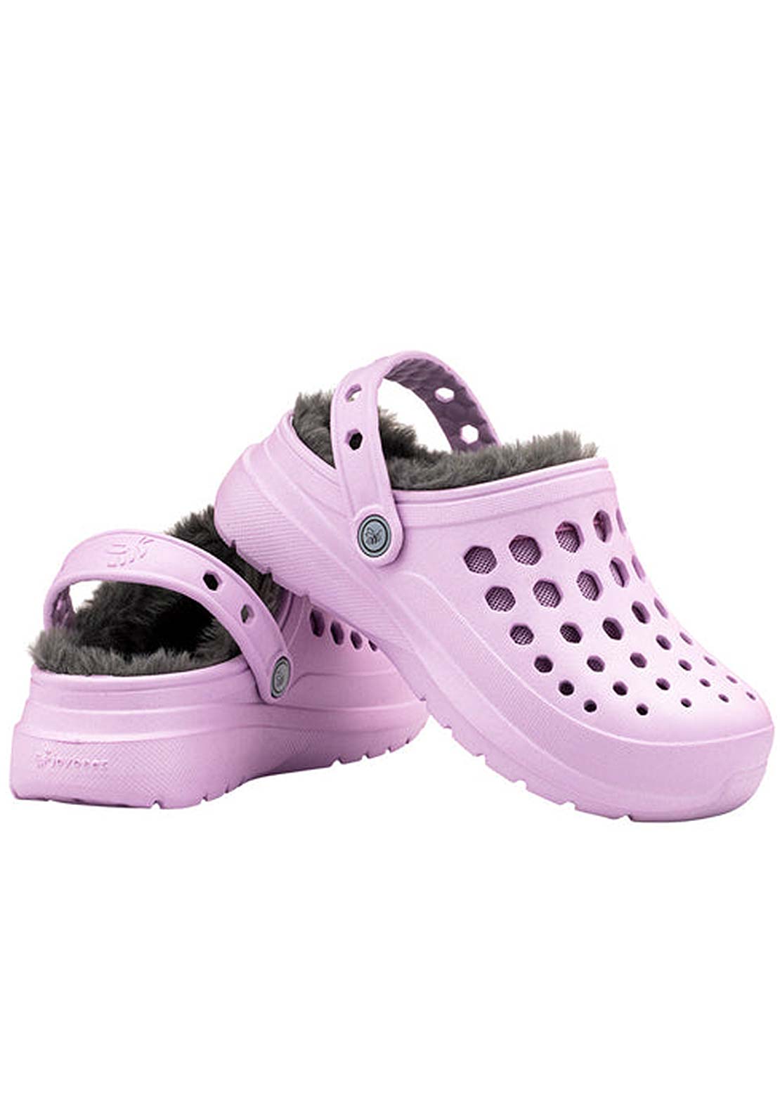 Joybees Toddler Cozy Lined Clogs Lavender/Charcoal