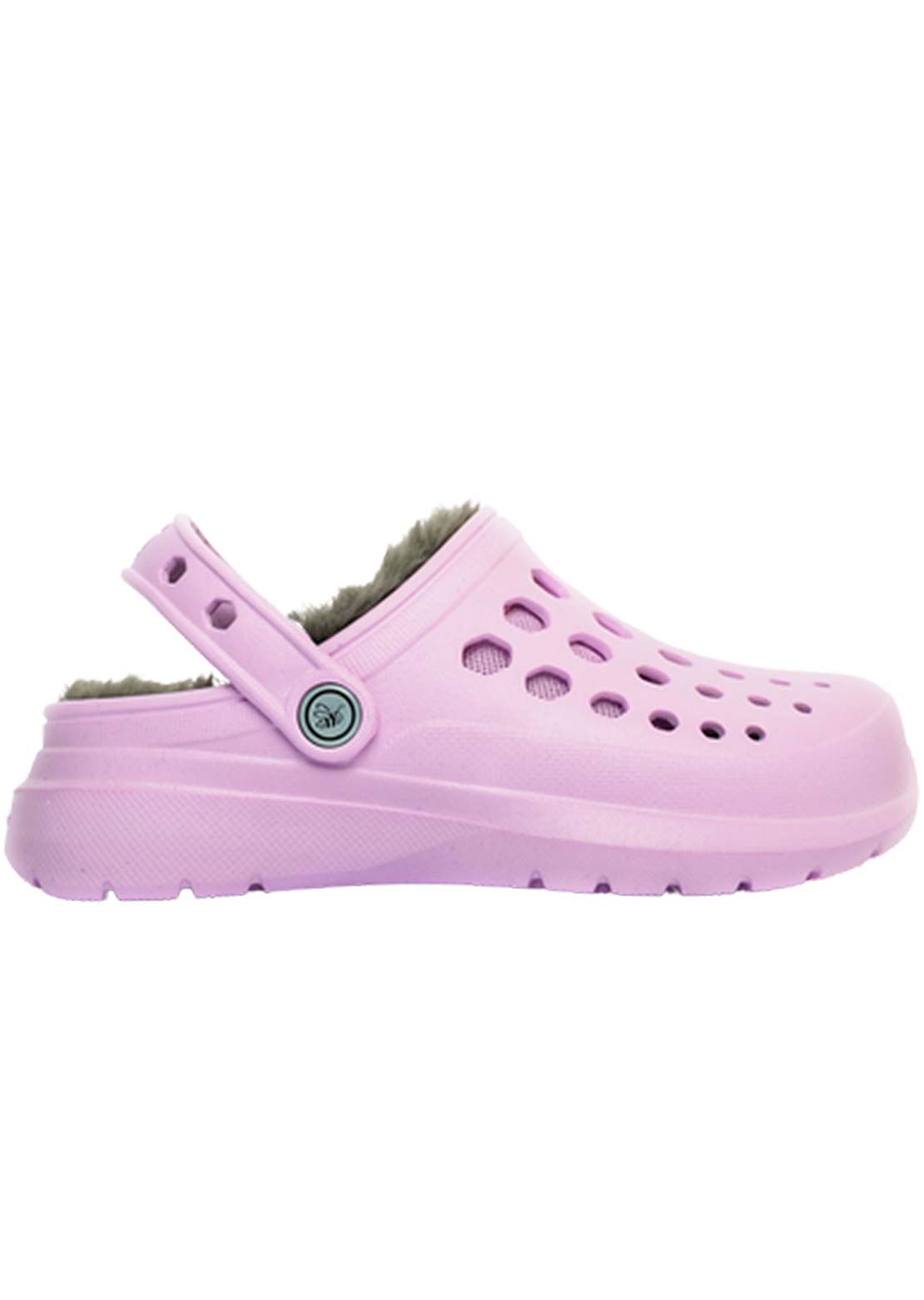 Joybees Toddler Cozy Lined Clogs Lavender/Charcoal