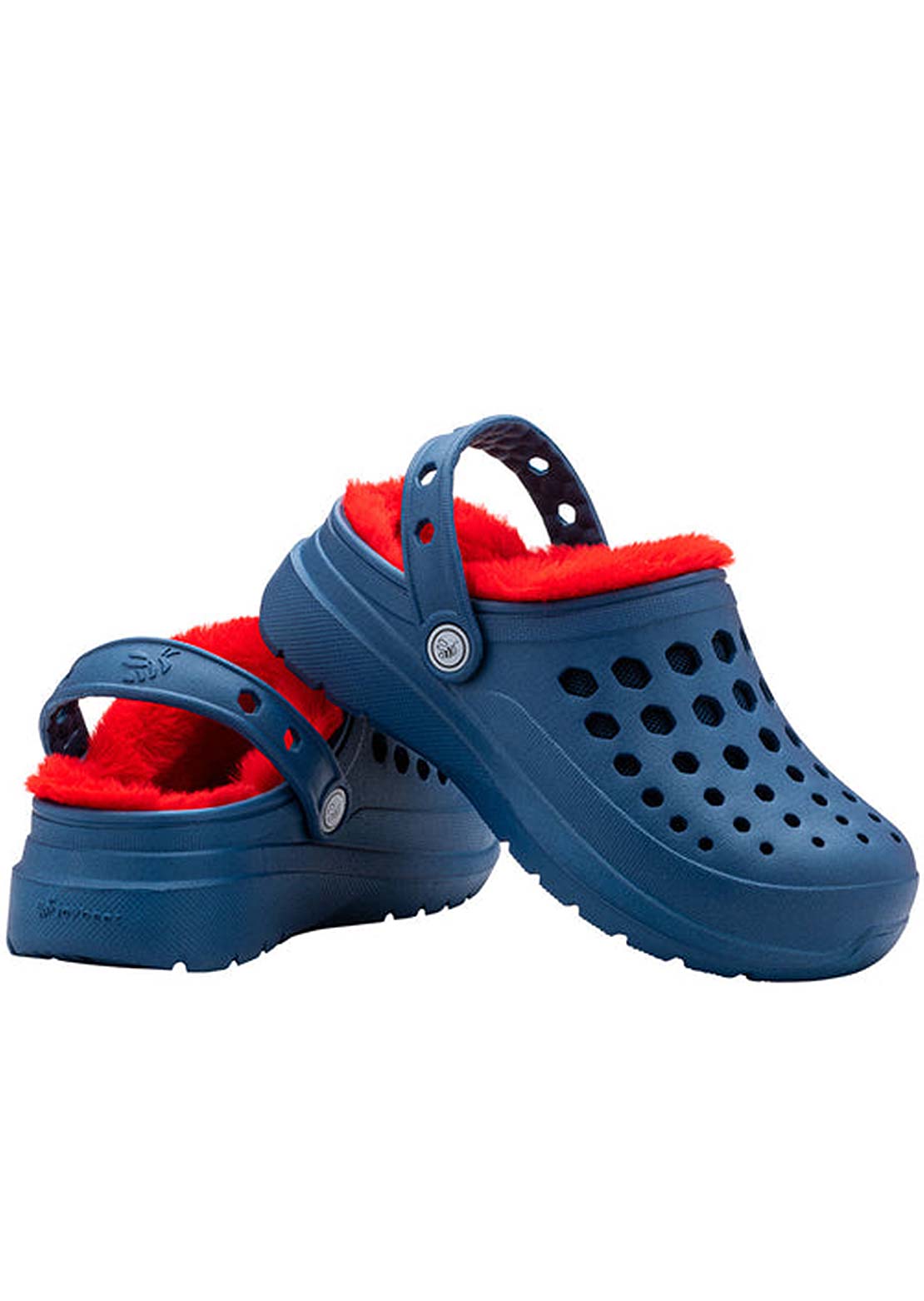 Joybees Toddler Cozy Lined Clogs Navy/red