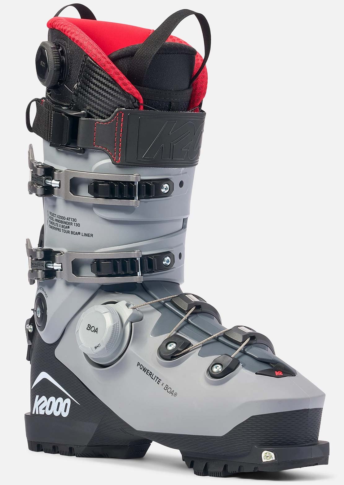 K2 AT130 Boa Ski Boots Black/Silver