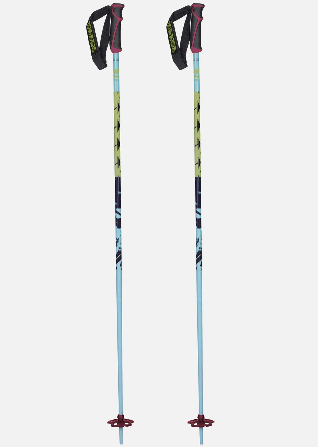 K2 Men&#39;s Freeride 16 Ski Poles Blue