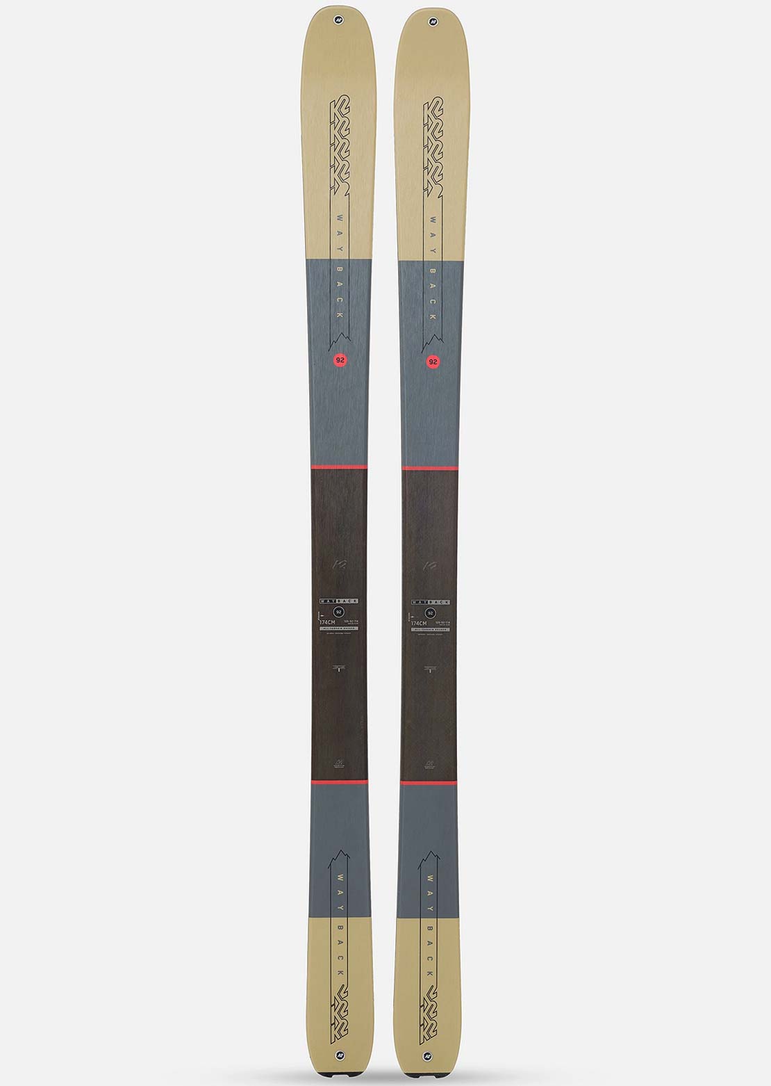 K2 Men's Wayback 92 Ski Multi