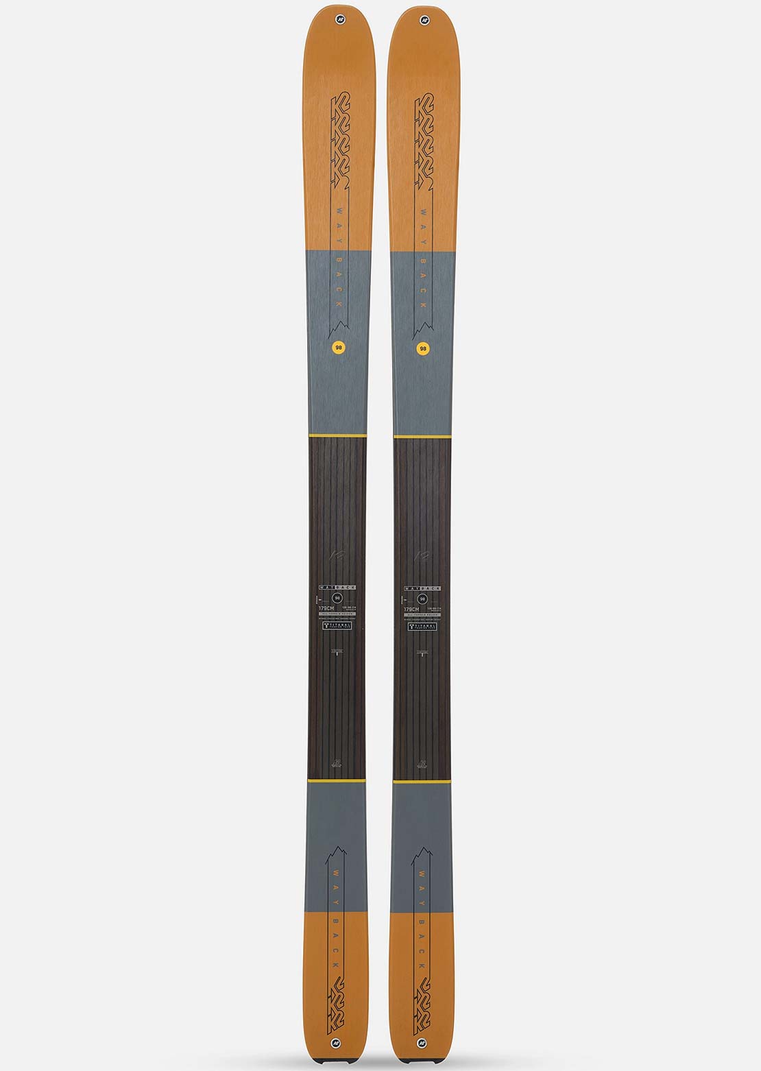 k2 224 skis K2 Wayback 98 Skis, 172 cm