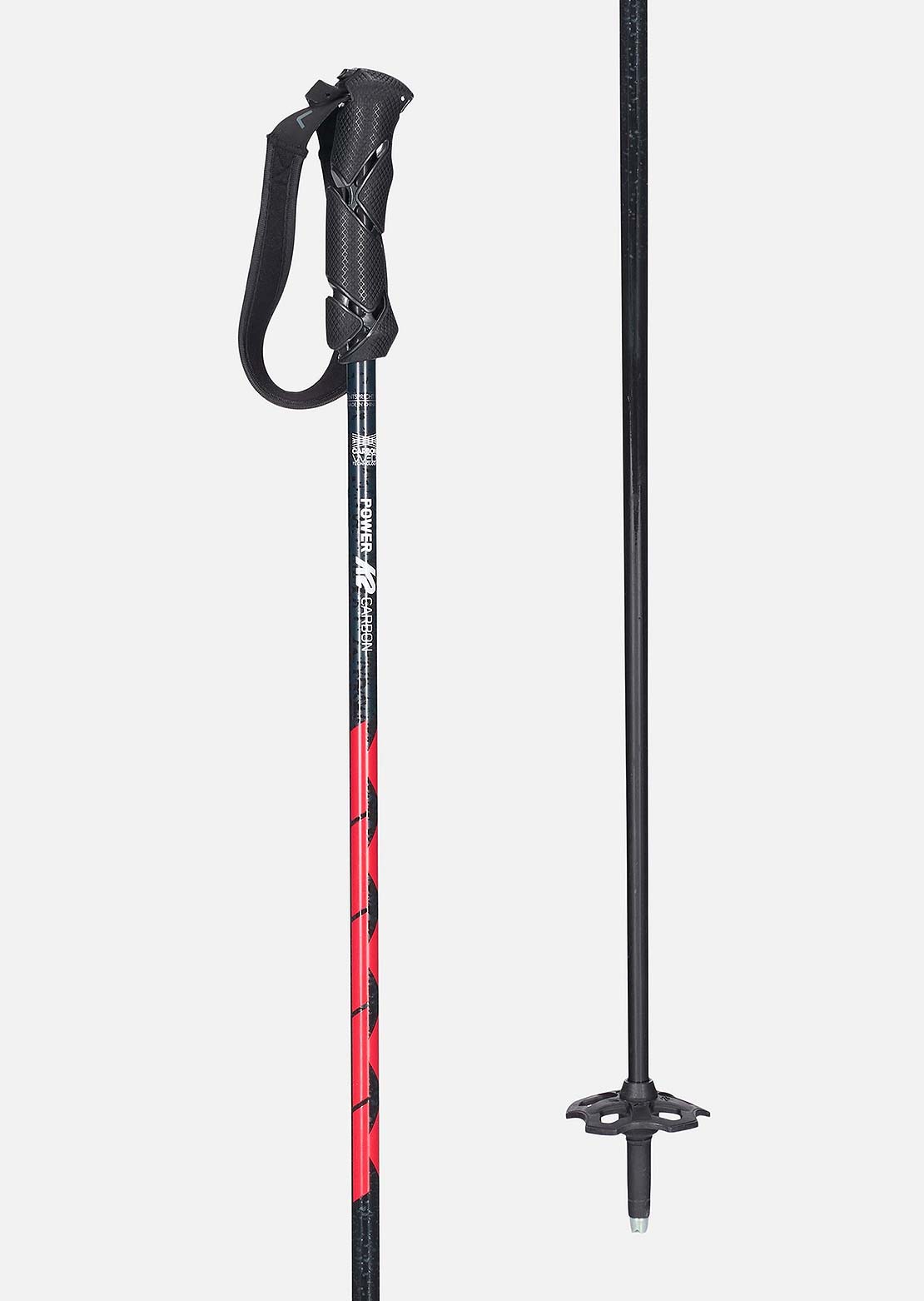 K2 Unisex Power Carbon Ski Poles Red