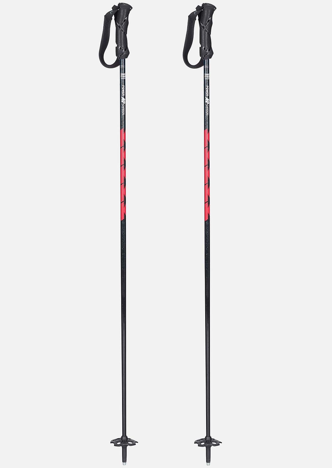 K2 Unisex Power Carbon Ski Poles Red